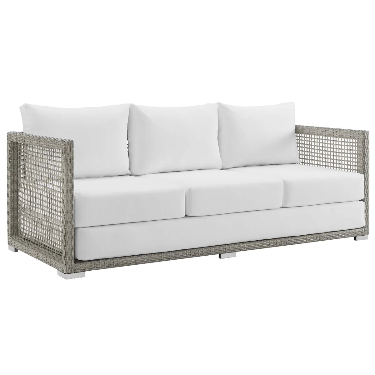 Aura 3-Piece Outdoor Patio Wicker Rattan Set - Cozy and Stylish Seating for Compact Outdoor Spaces