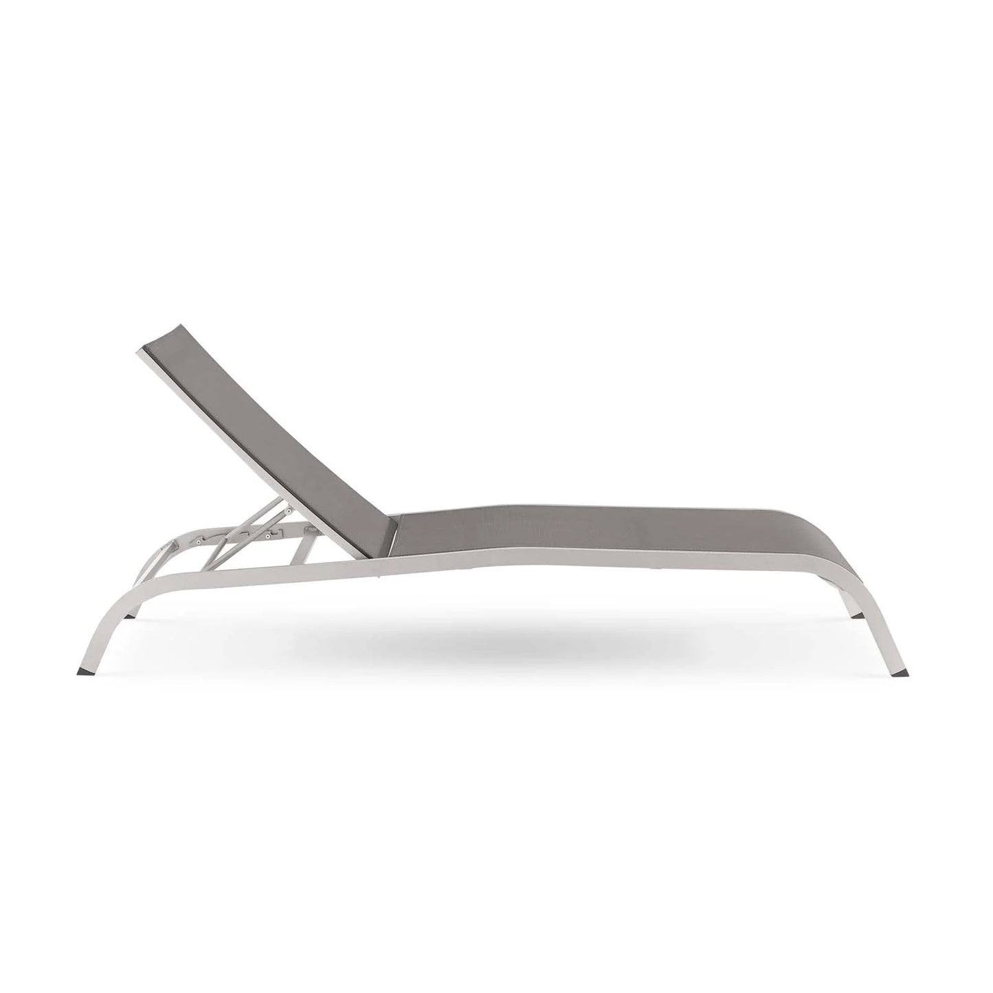 Savannah Mesh Chaise Outdoor Patio Aluminum Lounge Chair - Comfortable & Stylish Lounge Seating for Outdoors