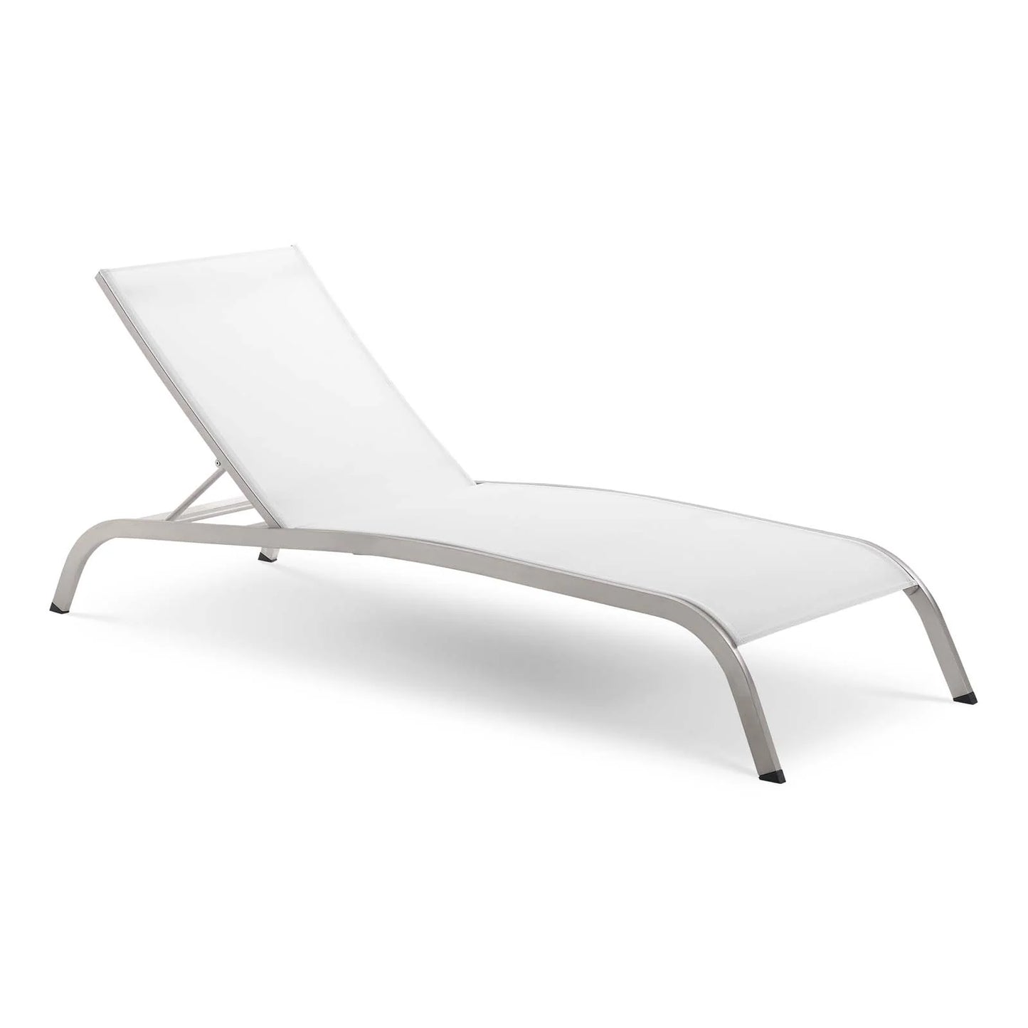 Savannah Mesh Chaise Outdoor Patio Aluminum Lounge Chair - Comfortable & Stylish Lounge Seating for Outdoors