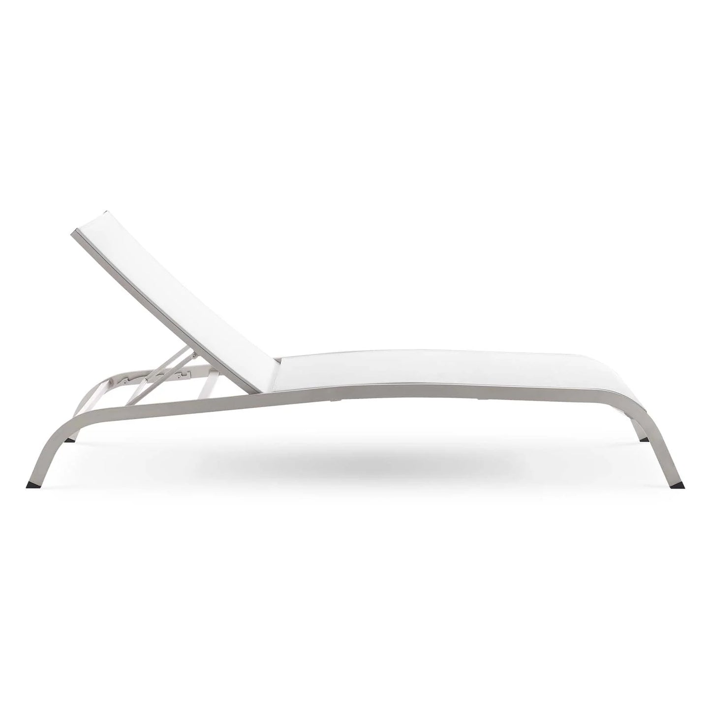 Savannah Mesh Chaise Outdoor Patio Aluminum Lounge Chair - Comfortable & Stylish Lounge Seating for Outdoors