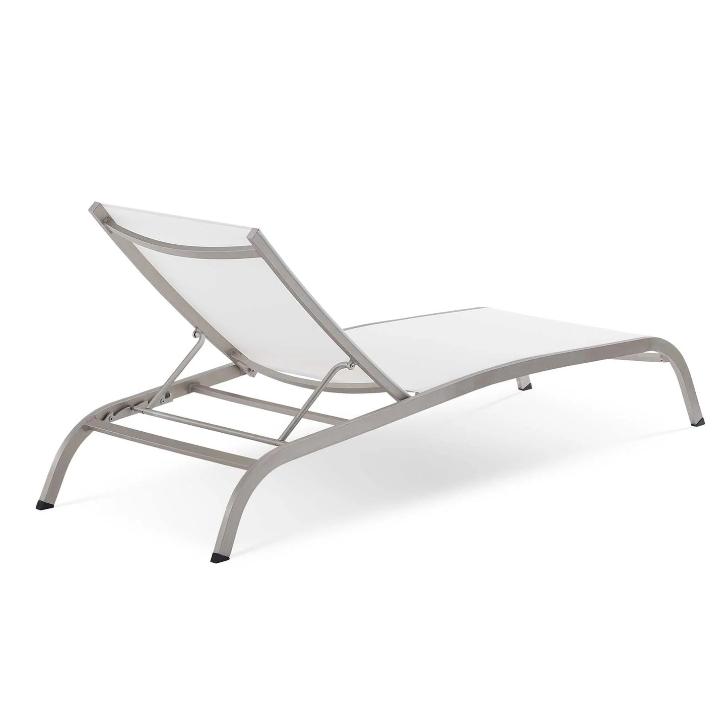 Savannah Mesh Chaise Outdoor Patio Aluminum Lounge Chair - Comfortable & Stylish Lounge Seating for Outdoors