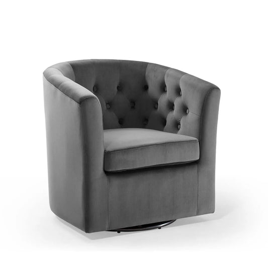 Prospect Tufted Performance Velvet Swivel Armchair - Elegant and Comfortable Seating with a Stylish Swivel Design for Modern Interiors