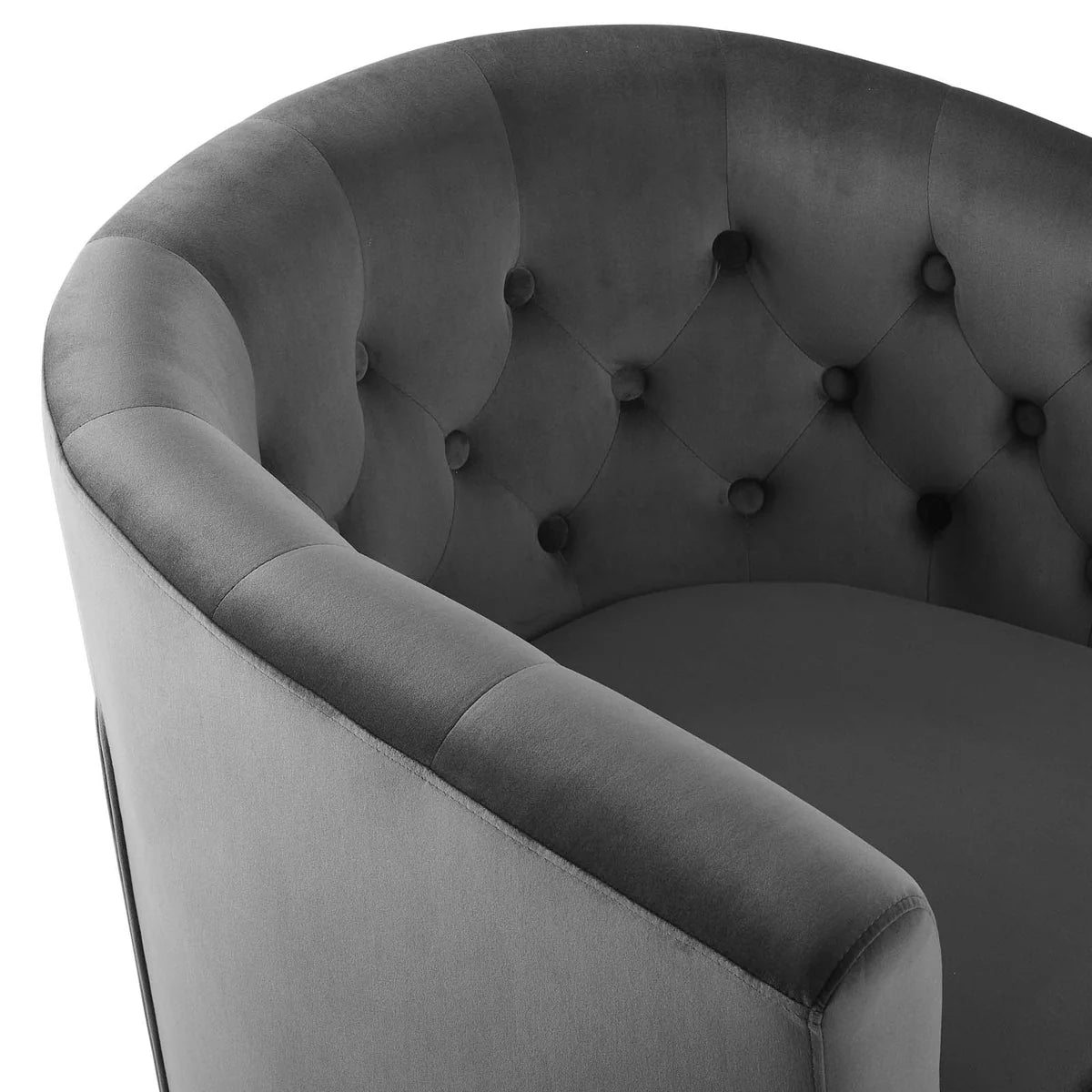 Prospect Tufted Performance Velvet Swivel Armchair - Elegant and Comfortable Seating with a Stylish Swivel Design for Modern Interiors
