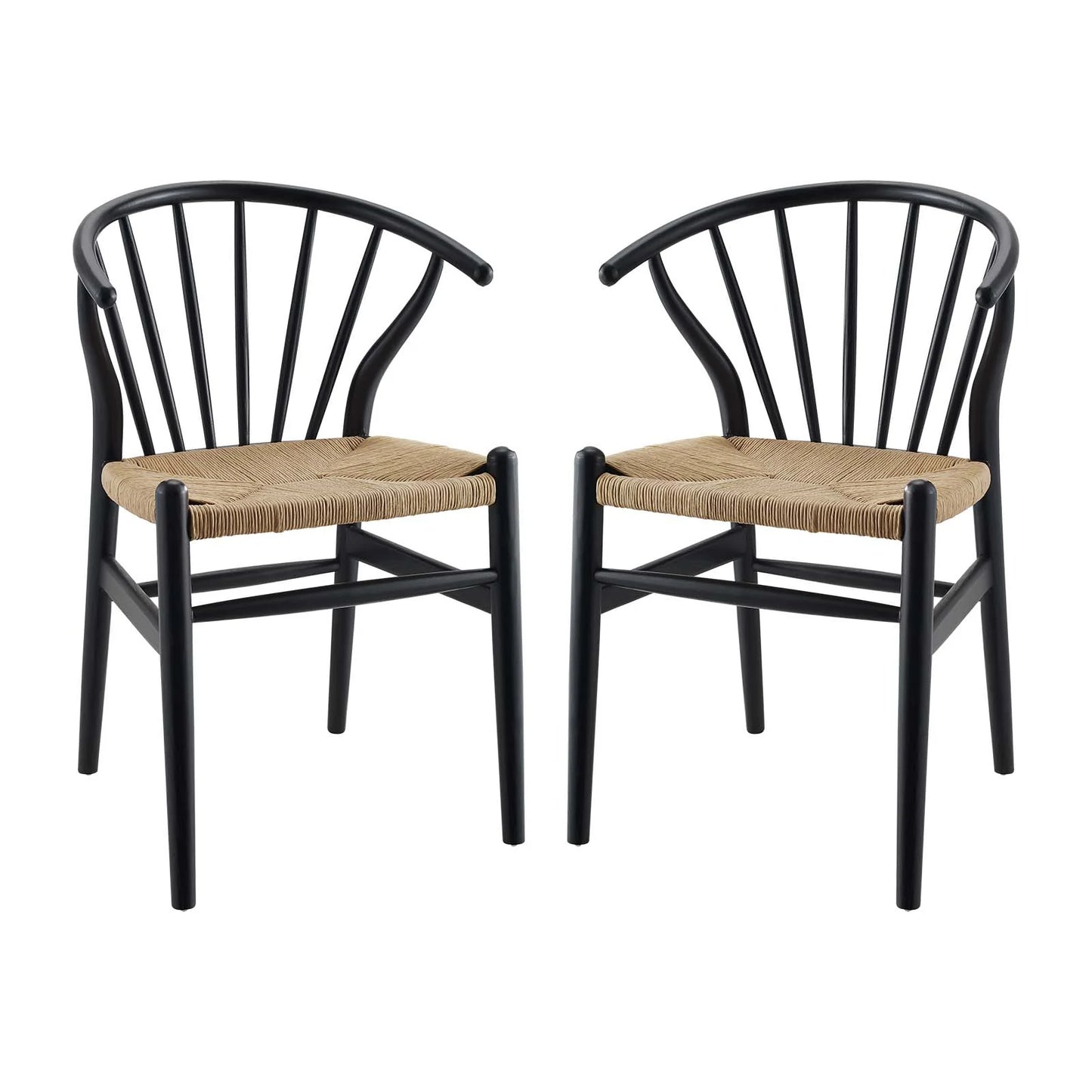 Flourish Elegant Spindle Dining Chair Set of 2 - Modern Farmhouse Design with Sturdy Craftsmanship for Timeless Dining Style