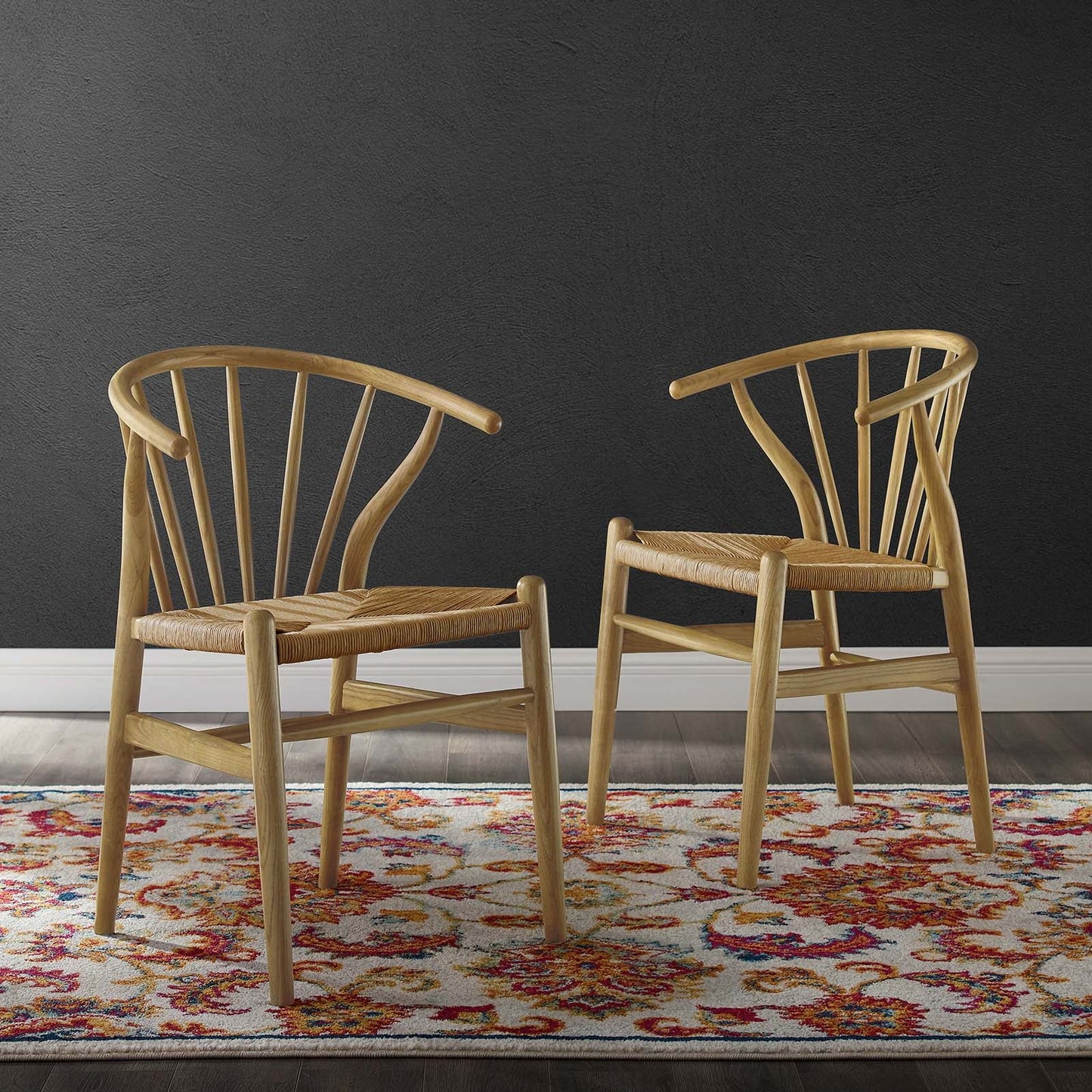 Flourish Elegant Spindle Dining Chair Set of 2 β Modern Farmhouse Design with Sturdy Craftsmanship