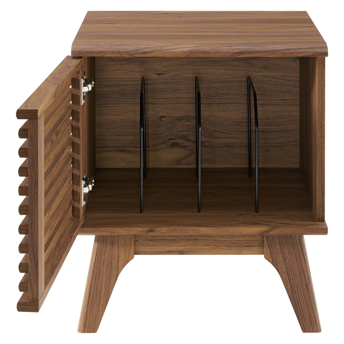 Render Vinyl Record Display Stand - Mid-Century Modern LP Storage & Turntable Console