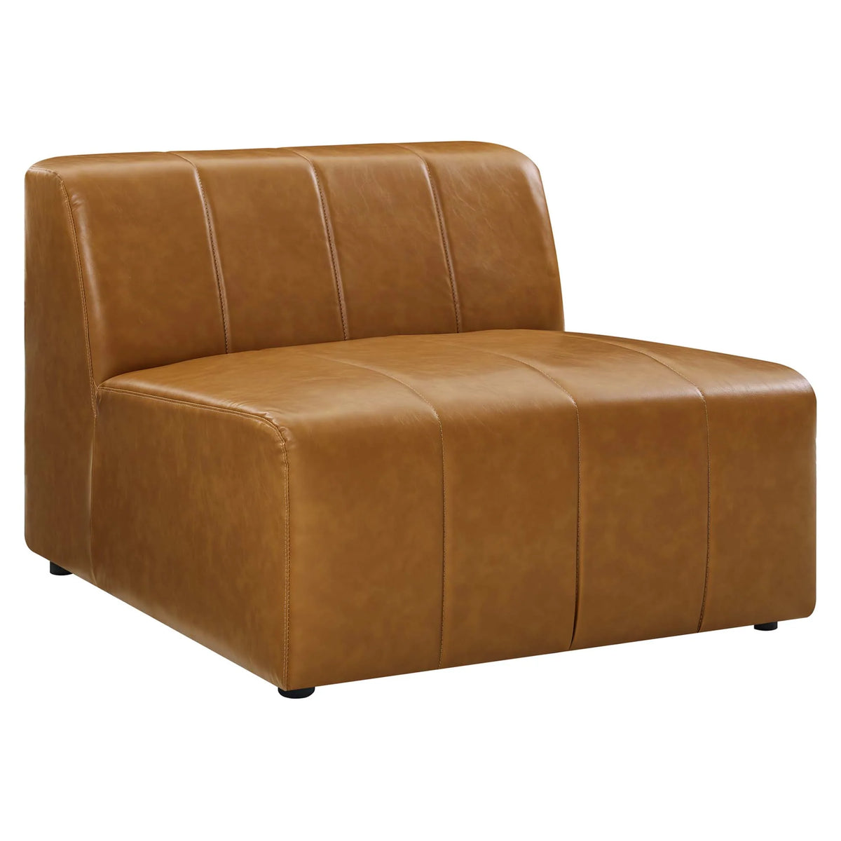 Bartlett 4-Piece Vegan Leather Sectional Sofa in Tan