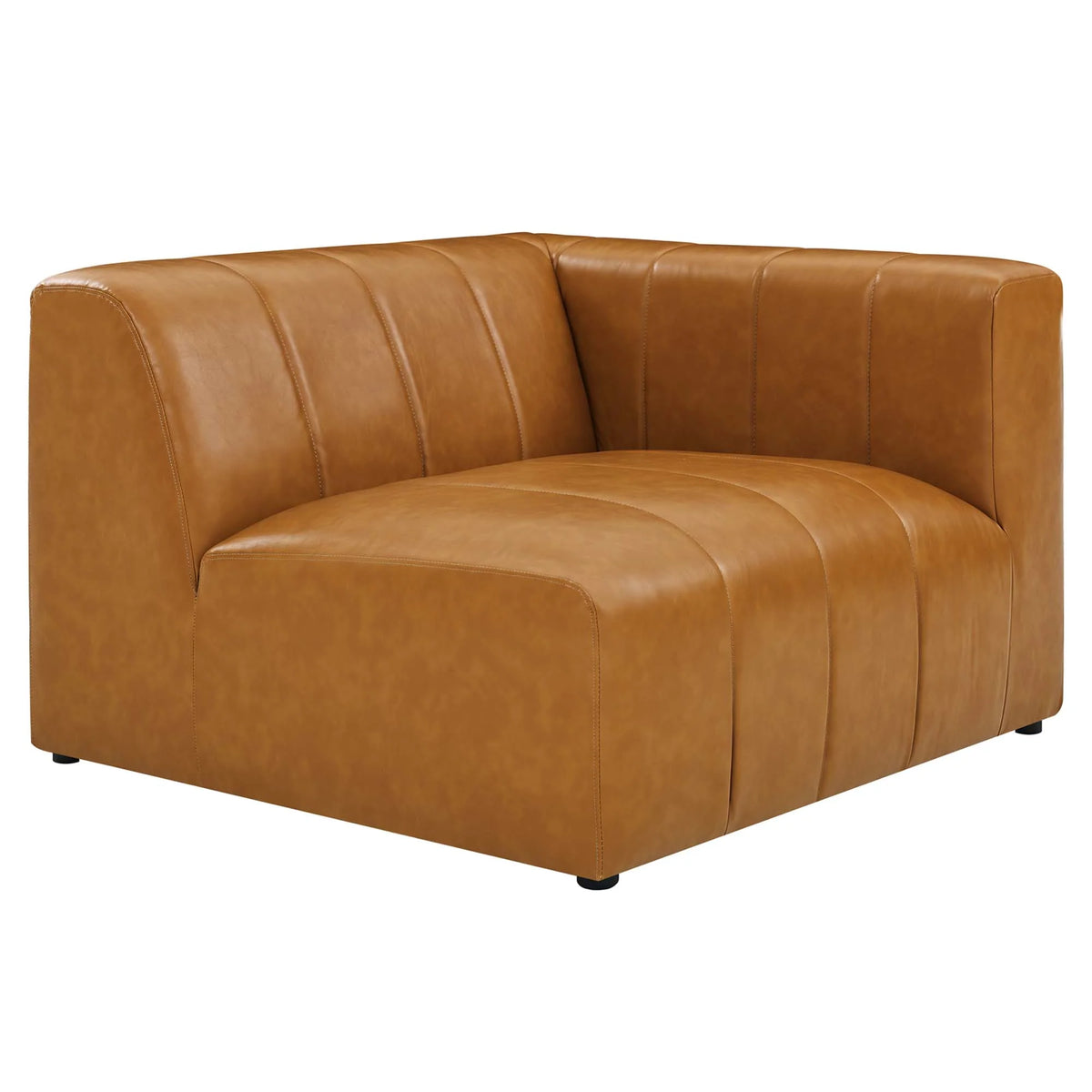 Bartlett 6-Piece Vegan Leather Sectional Sofa in Tan