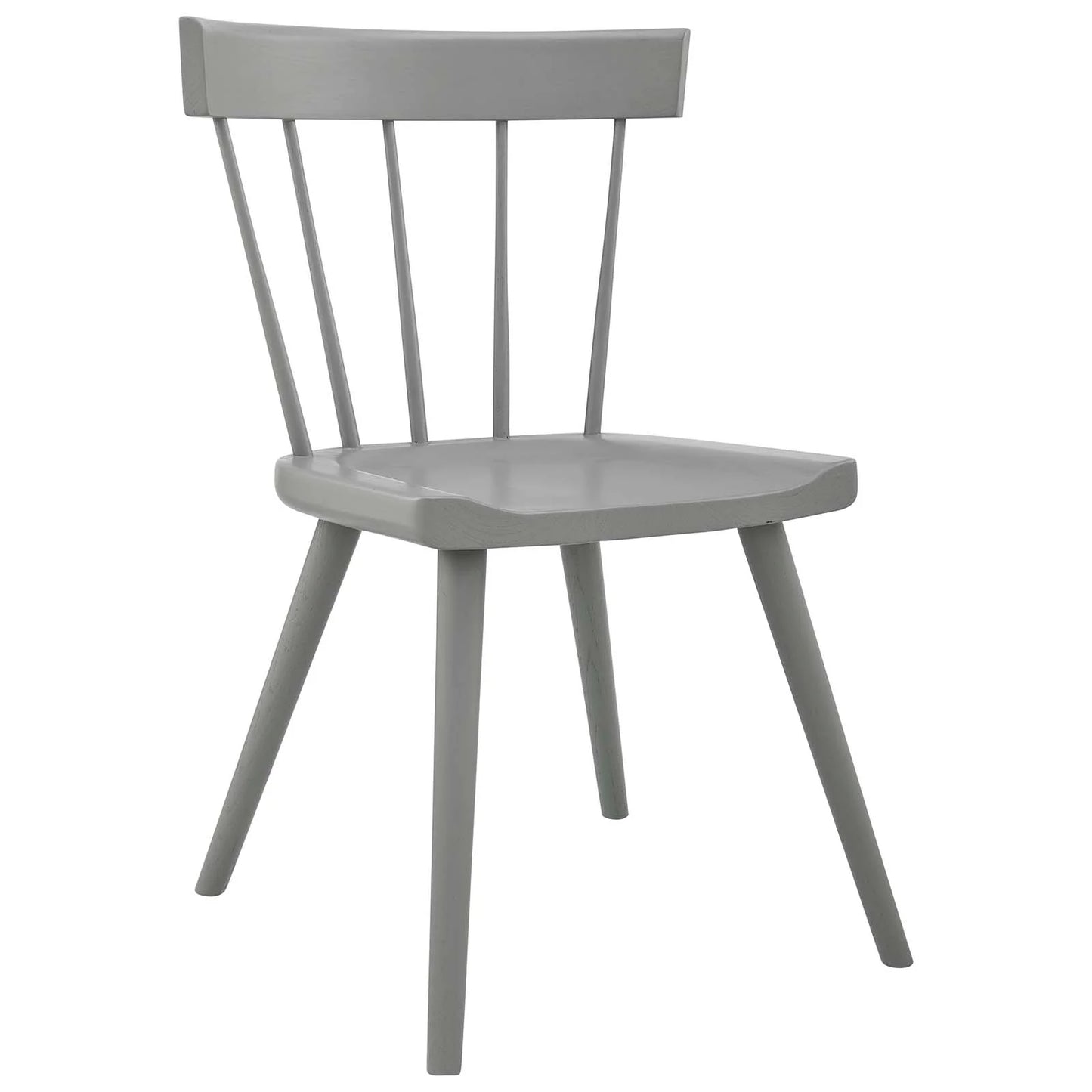 Sutter Wood Dining Side Chair - Modern Farmhouse Design, Durable Elm Frame, and Spindle Detail