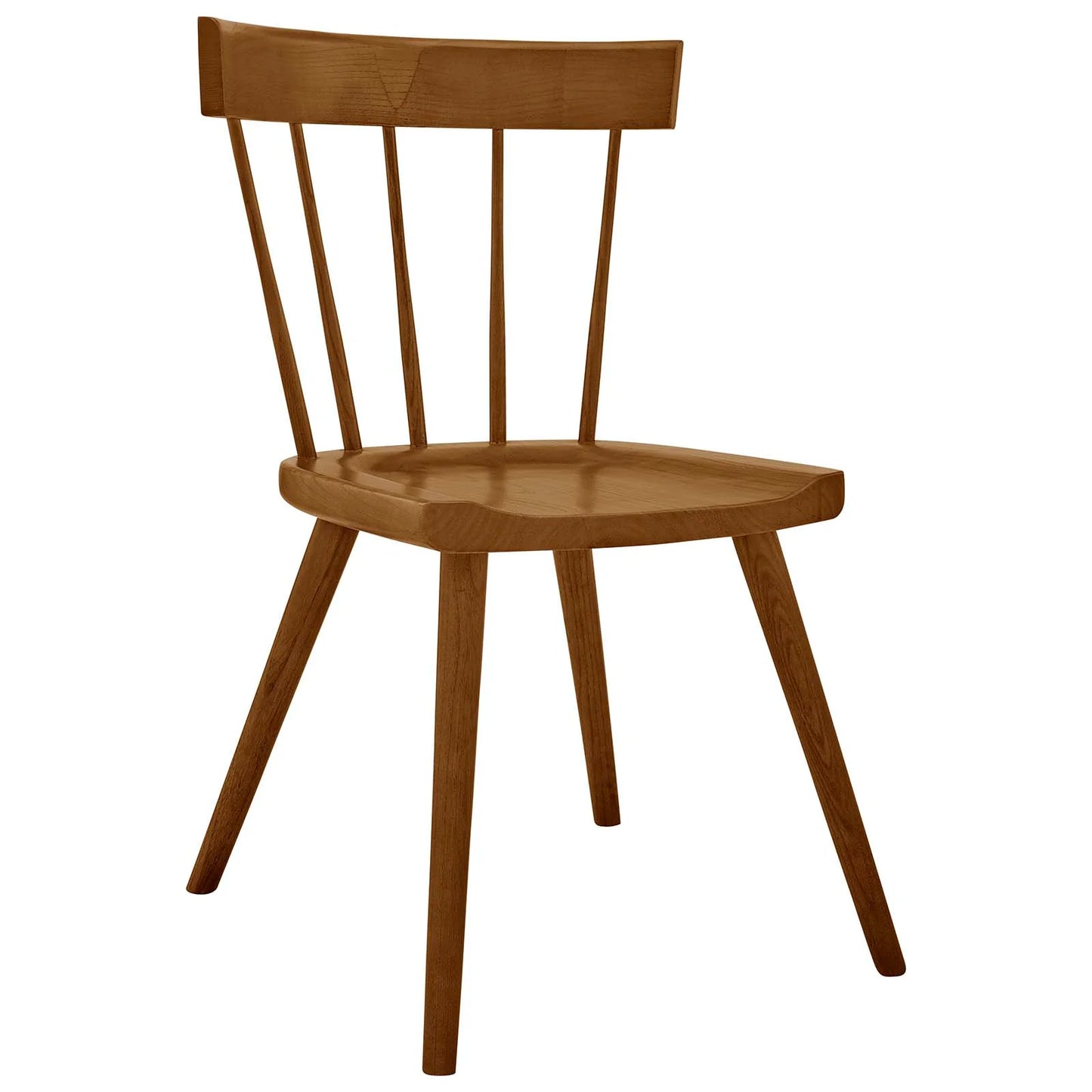 Sutter Wood Dining Side Chair - Modern Farmhouse Design, Durable Elm Frame, and Spindle Detail