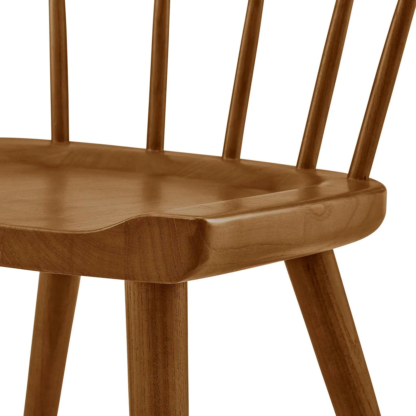 Sutter Wood Dining Side Chair - Modern Farmhouse Design, Durable Elm Frame, and Spindle Detail