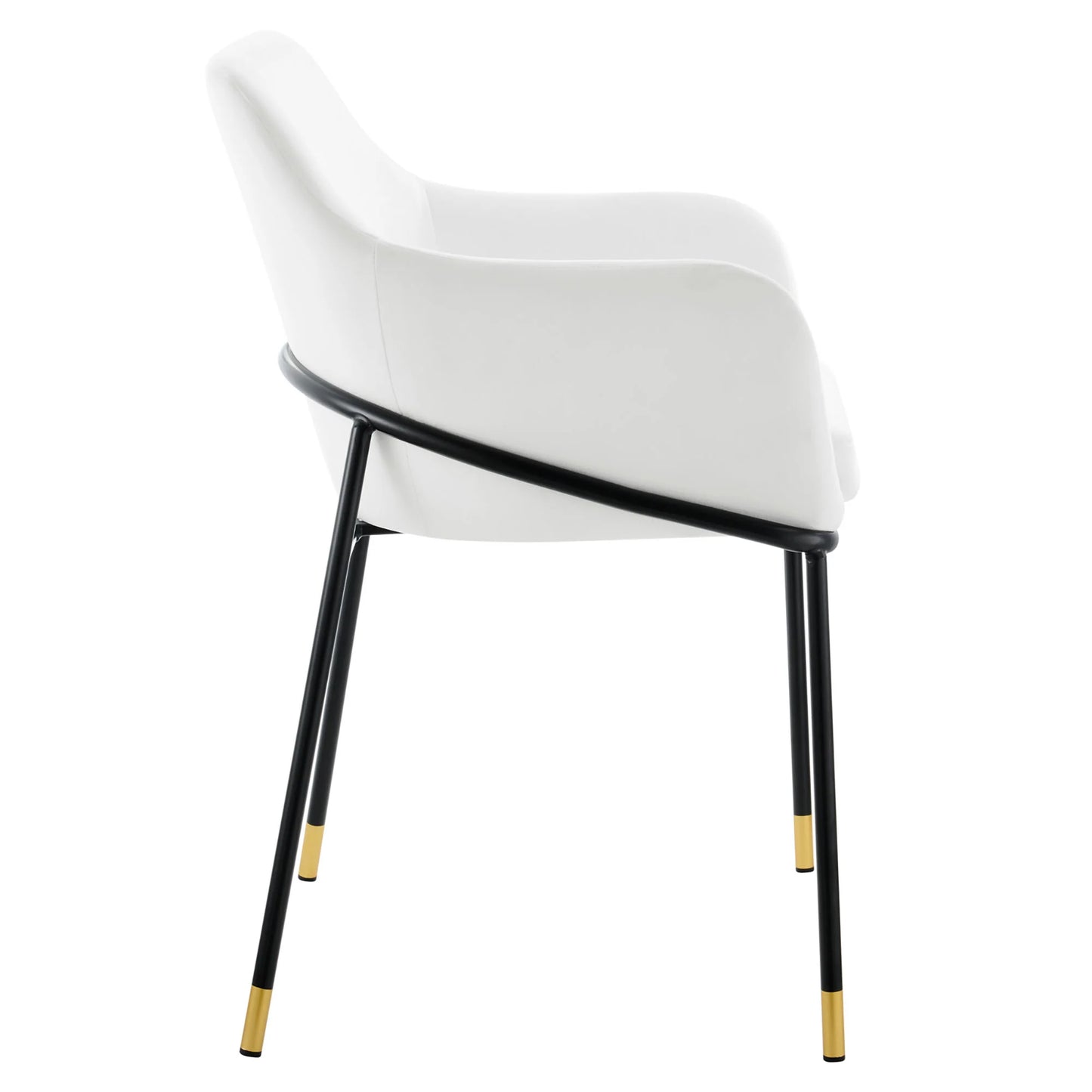 Jovi Performance Velvet Dining Armchair β Modern Upholstered Dining Chair with Luxe Comfort