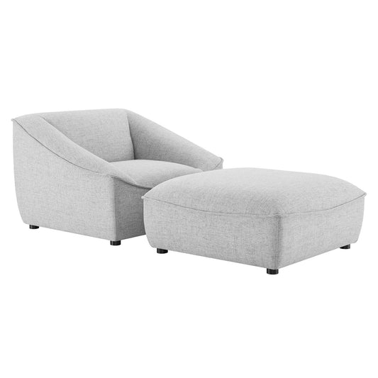 Comprise Living Room Set β 2-Piece Upholstered Sofa and Armchair with Wood Legs
