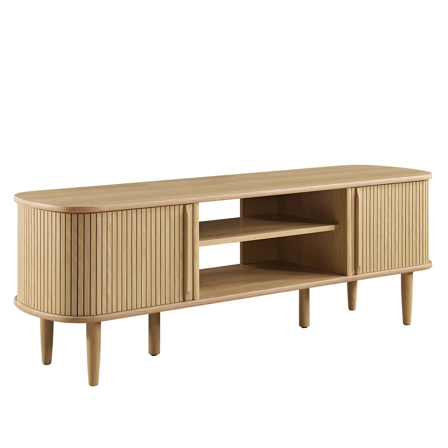 Contour 55" TV Stand - Sleek Modern Media Console for Compact Living Spaces