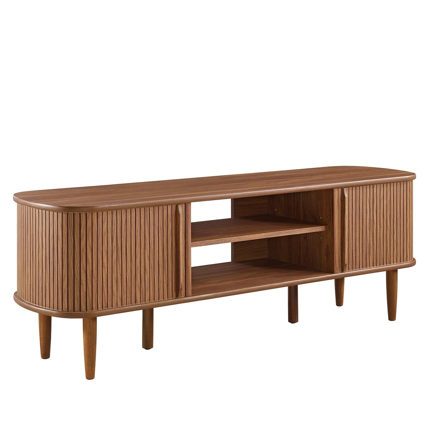 Contour 55" TV Stand - Sleek Modern Media Console for Compact Living Spaces