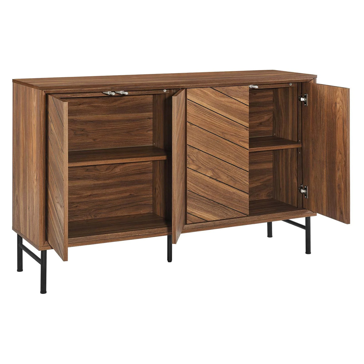 Harper Chevron Sideboard in Walnut