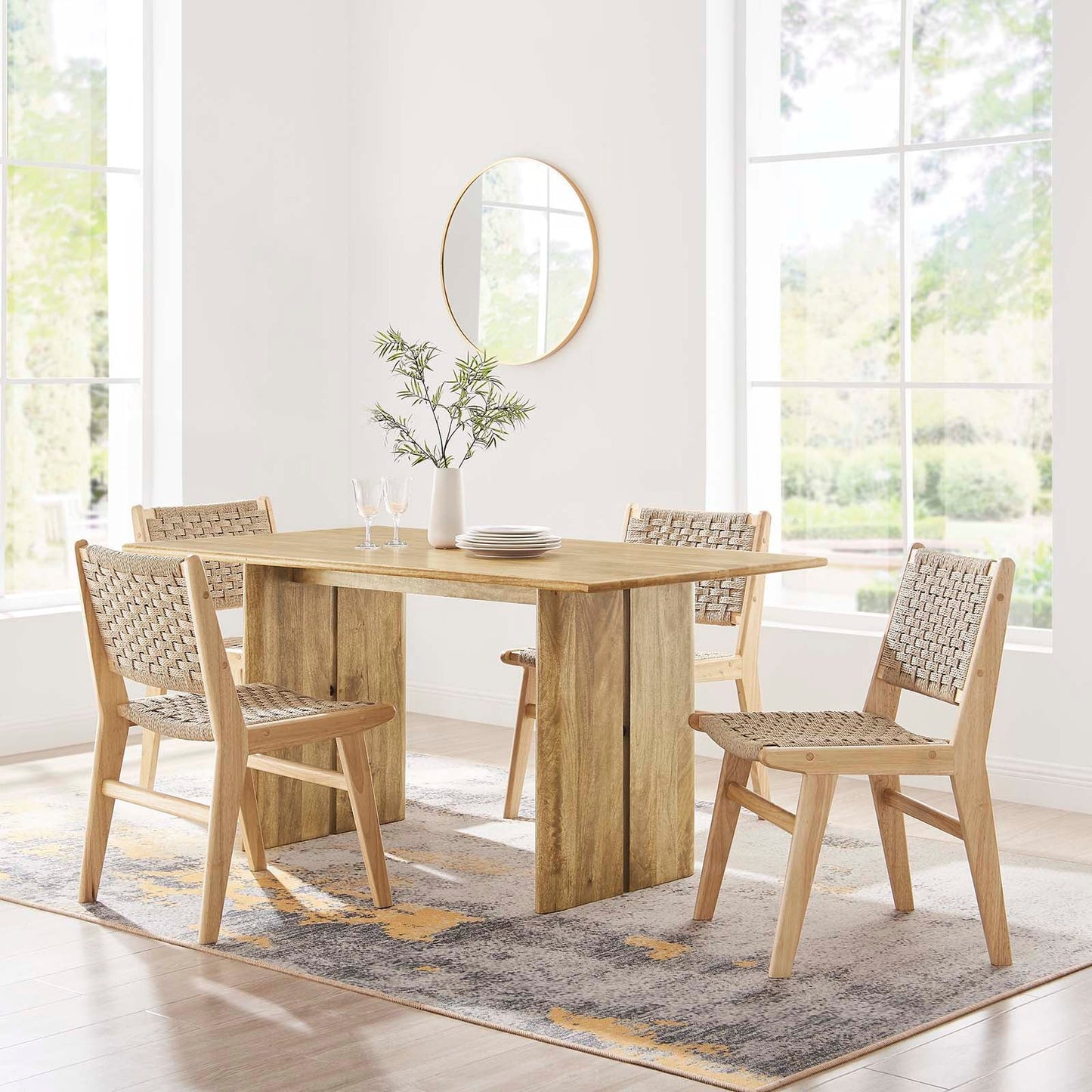 Amistad 60" Rectangular Wood Dining Table β Modern Farmhouse Charm for Memorable Gatherings
