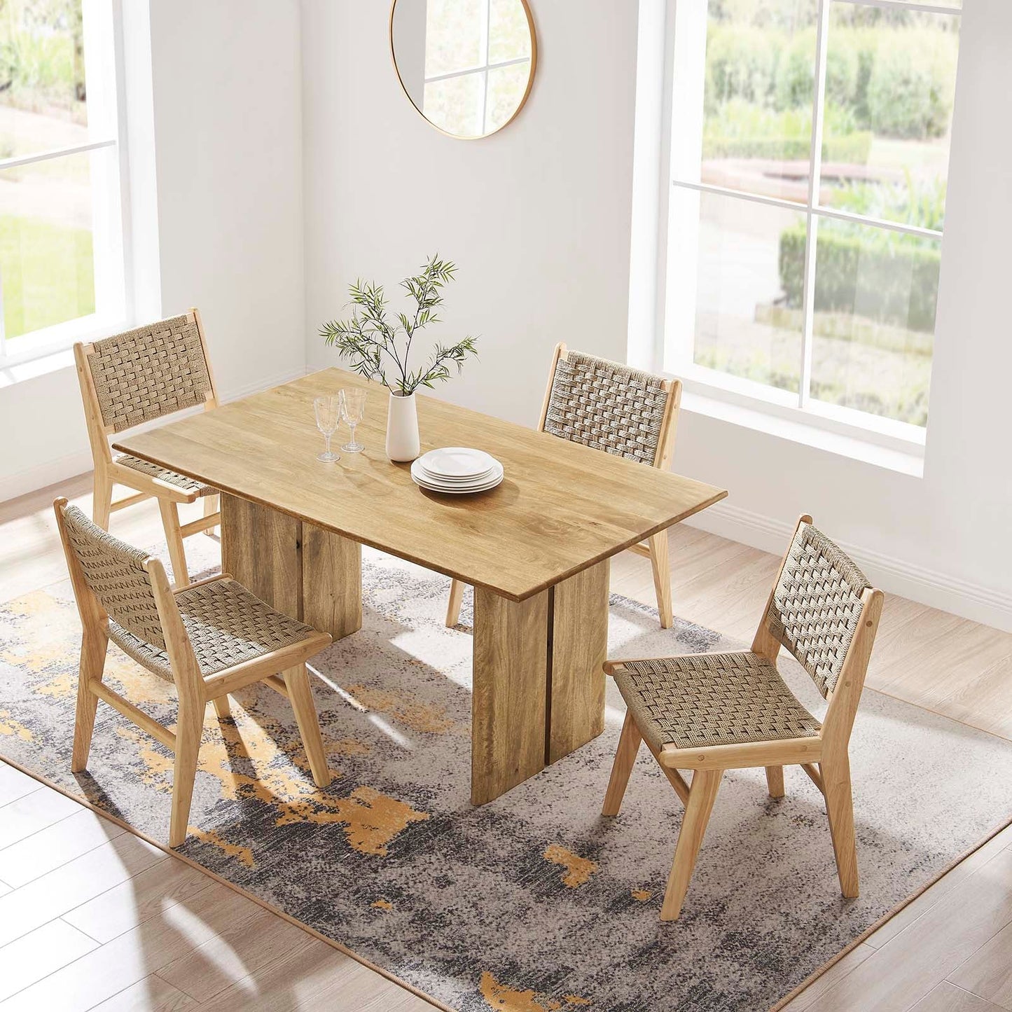 Amistad 60" Rectangular Wood Dining Table β Modern Farmhouse Charm for Memorable Gatherings