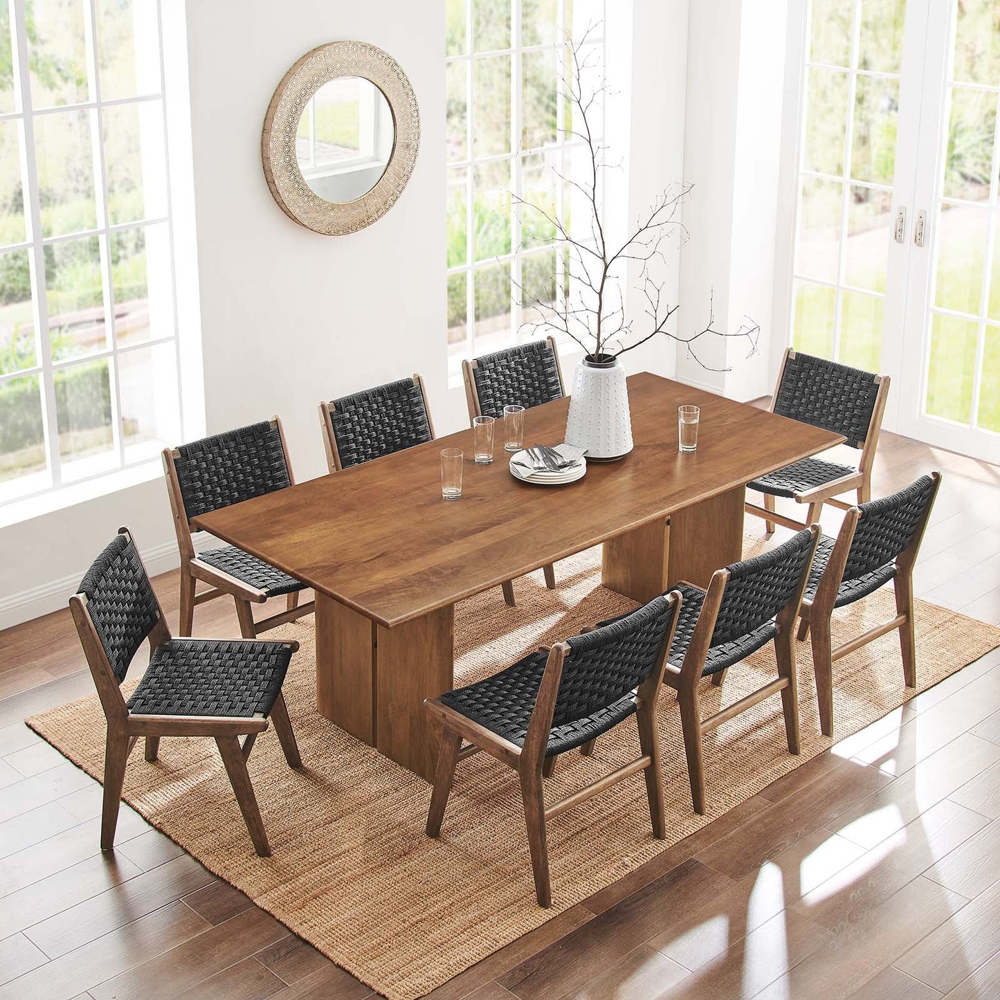 Amistad 86" Wood Dining Table - Elegant Design for Large Gatherings and Stylish Dining Experiences