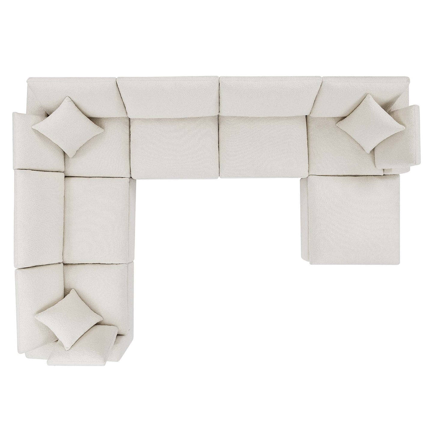 Commix 7-Piece Down Filled Overstuffed Boucle Sectional Sofa – Cloud-Like Comfort Meets Cozy Couture