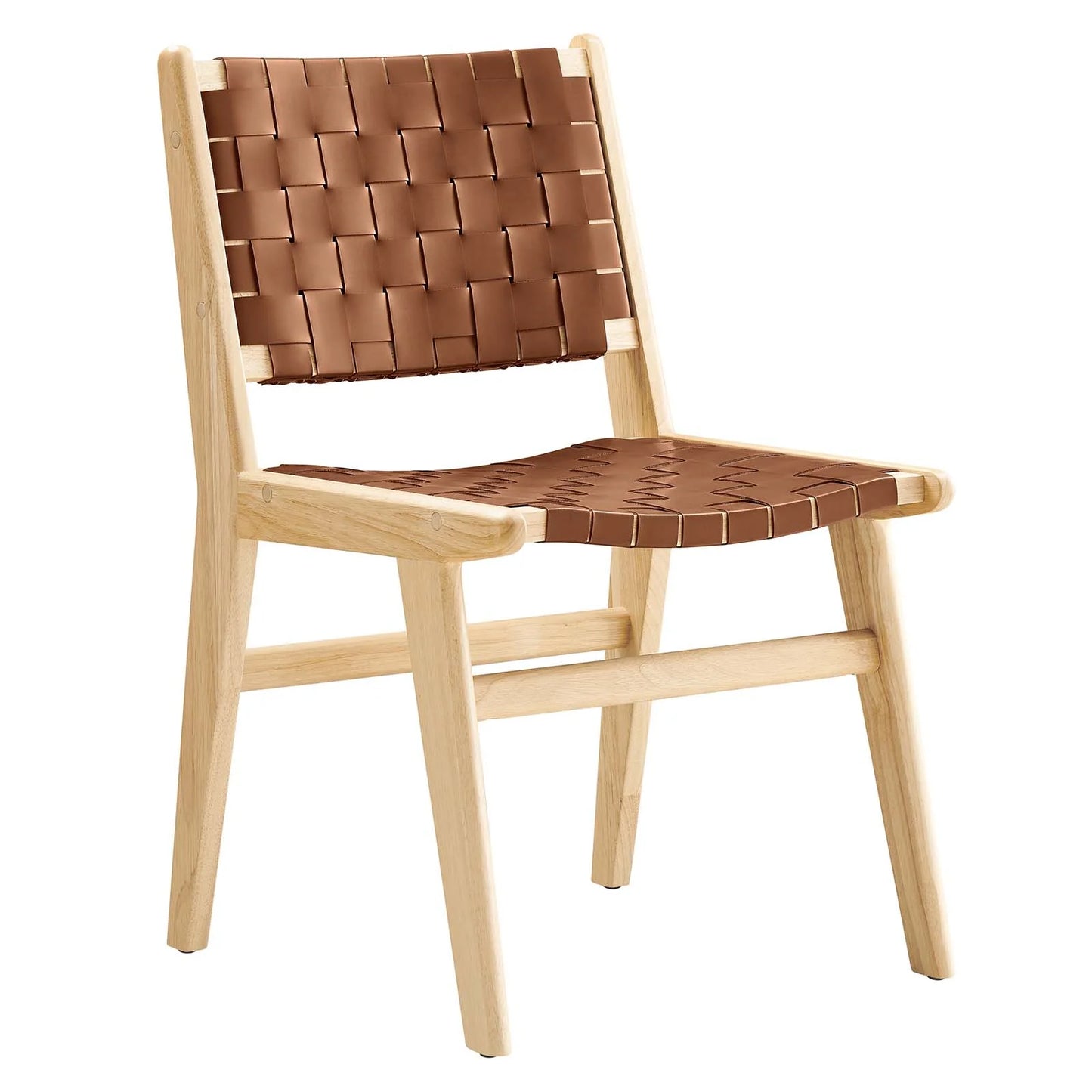 Saoirse Faux Leather Wood Dining Side Chair Set of 2 - Modern Comfort and Style for Your Dining Area