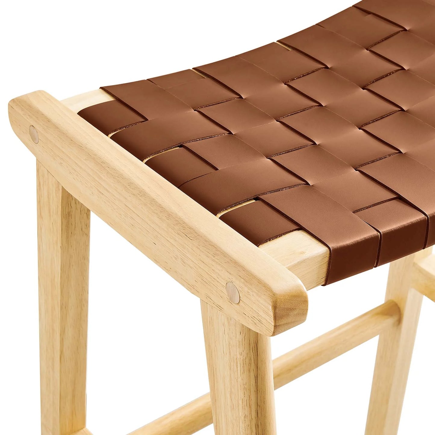 Saoirse Faux Leather Wood Bar Stool - Set of 2 for Stylish and Comfortable Seating