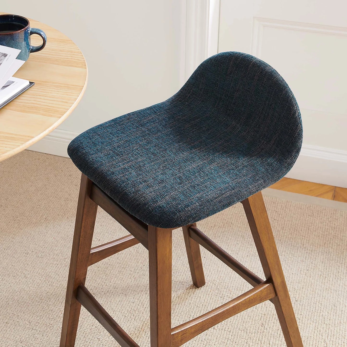 Juno Wood Bar Stool Set of 2 – Stylish and Durable Seating for Modern Kitchens and Home Bars