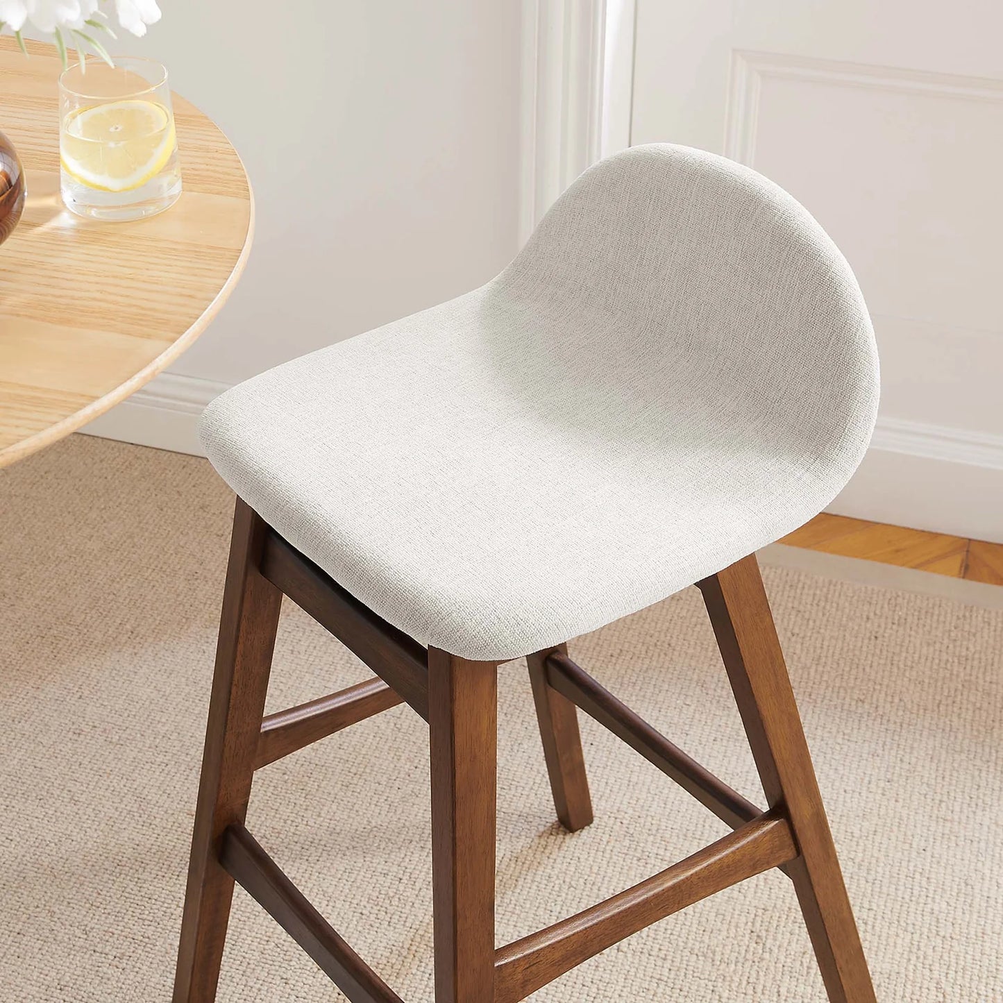 Juno Wood Bar Stool Set of 2 – Stylish and Durable Seating for Modern Kitchens and Home Bars