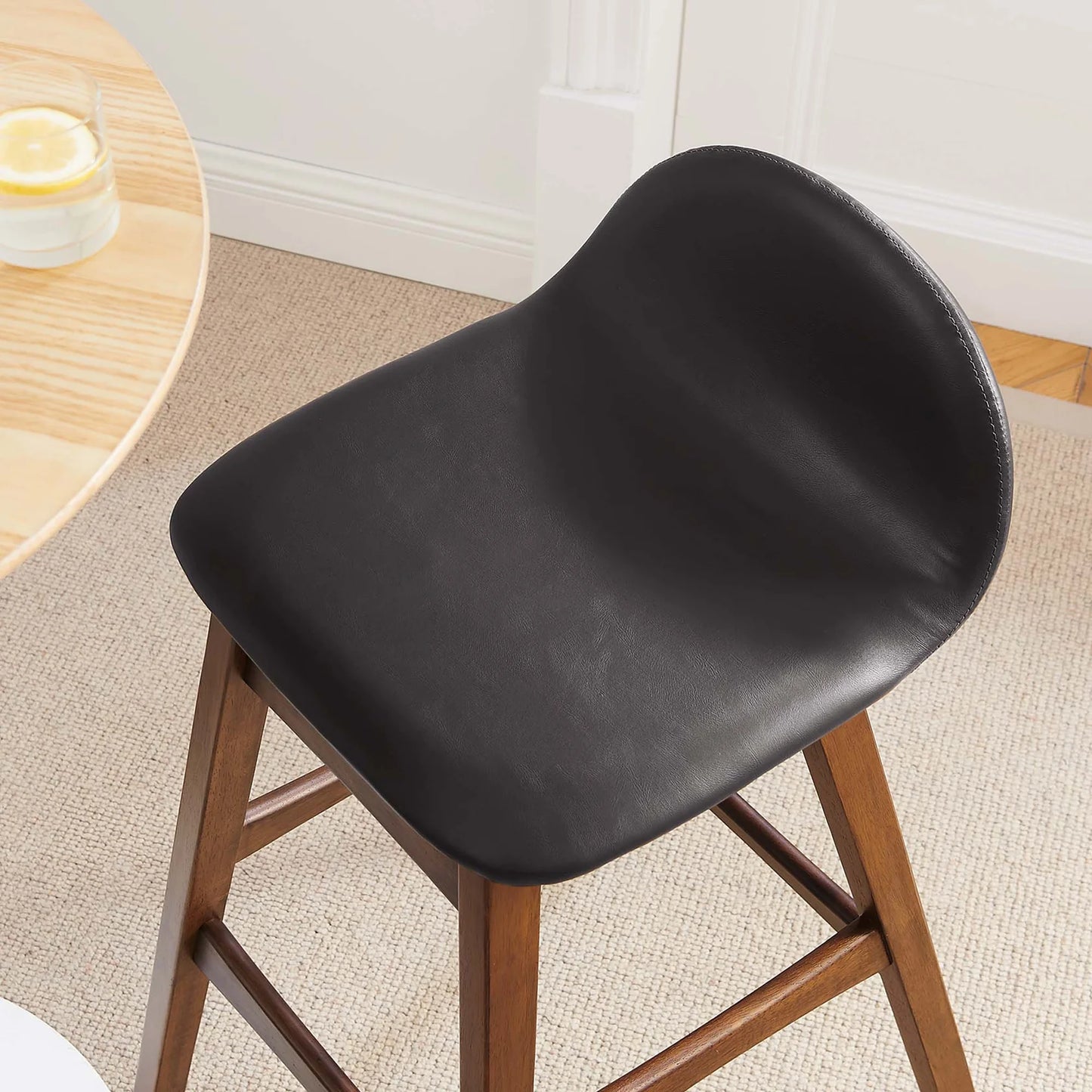 Juno Wood Bar Stool Set of 2 – Stylish and Durable Seating for Modern Kitchens and Home Bars