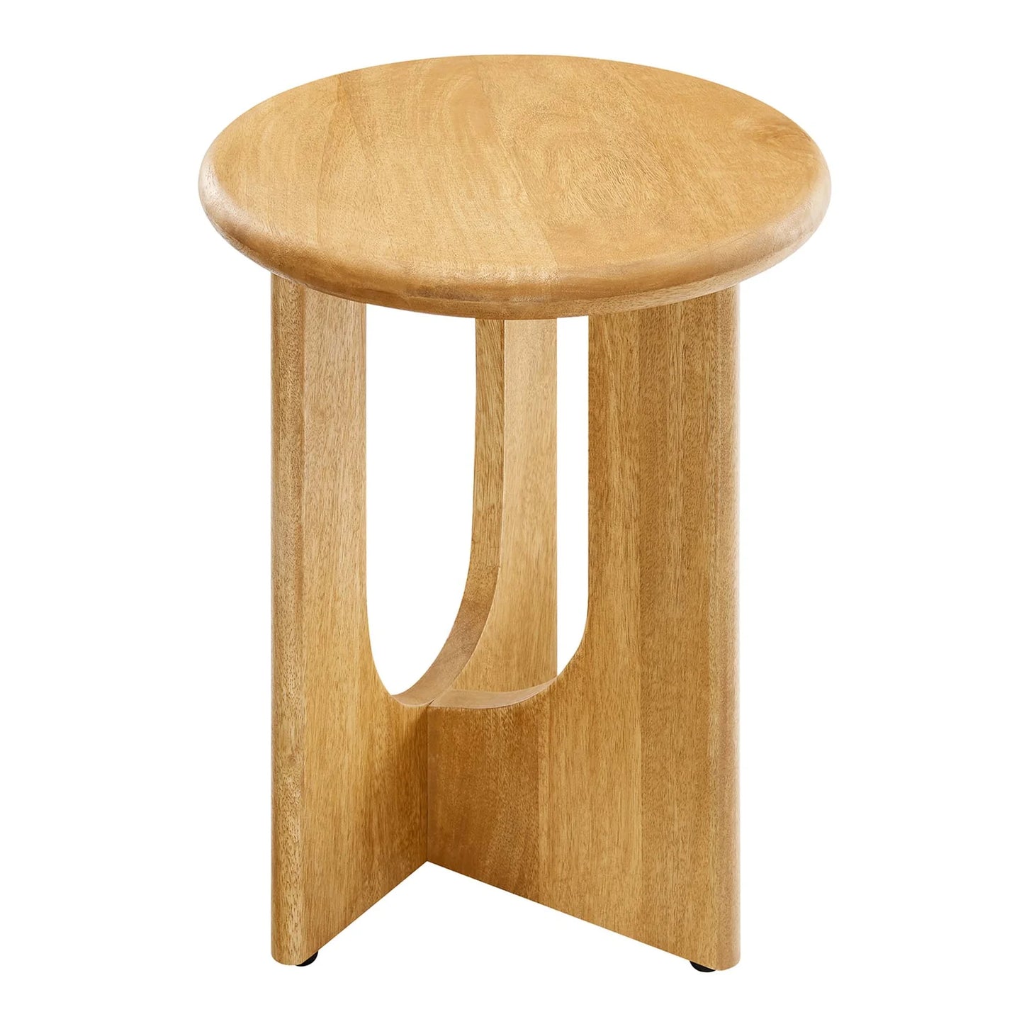 Rivian Elegant Mid-Century Modern Round Side Table with Arched Pedestal Base β Stylish Accent for Living Rooms and Bedrooms