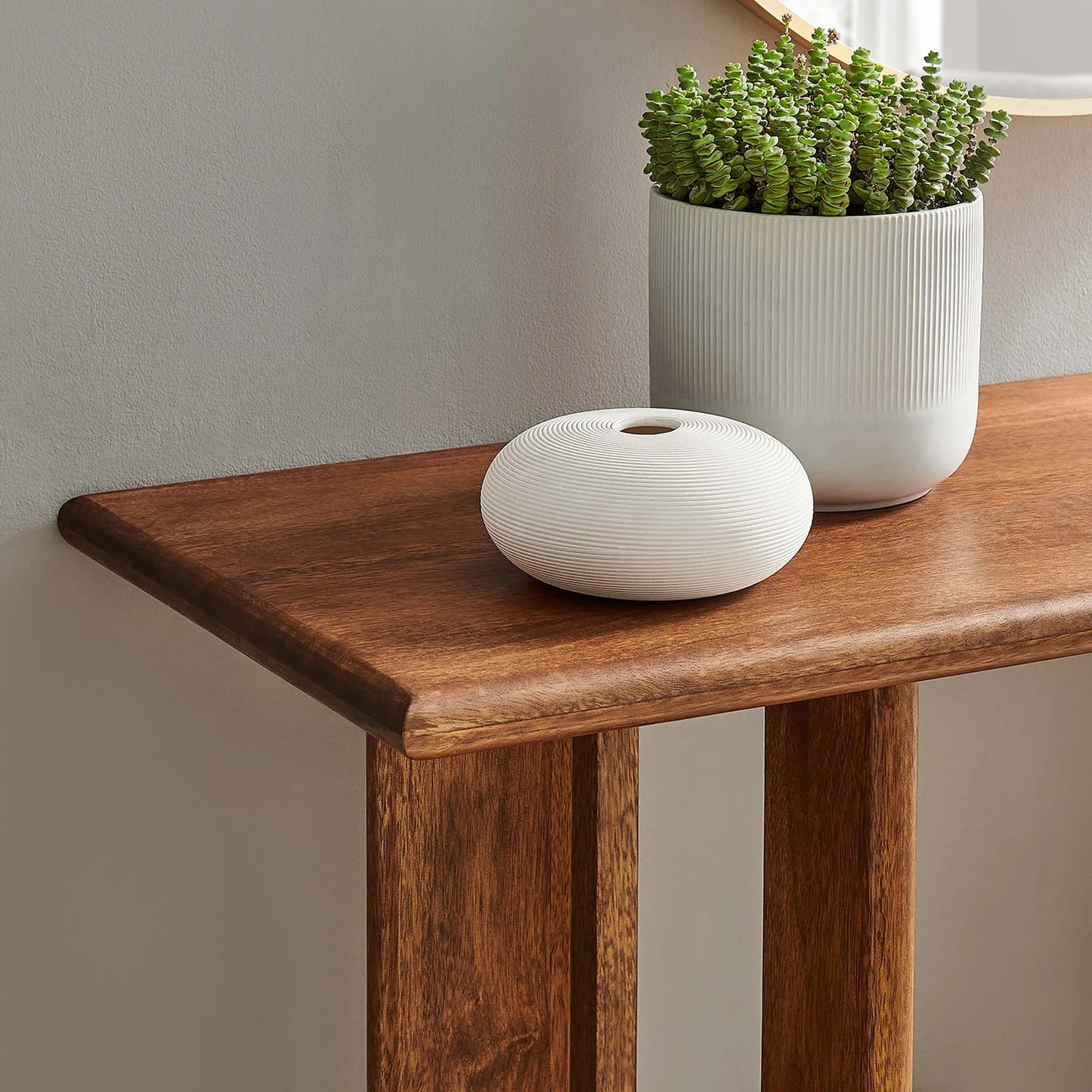 Rivian 46" Console Table – Modern Mid-Century Solid Mango Wood Accent for Contemporary Living Spaces