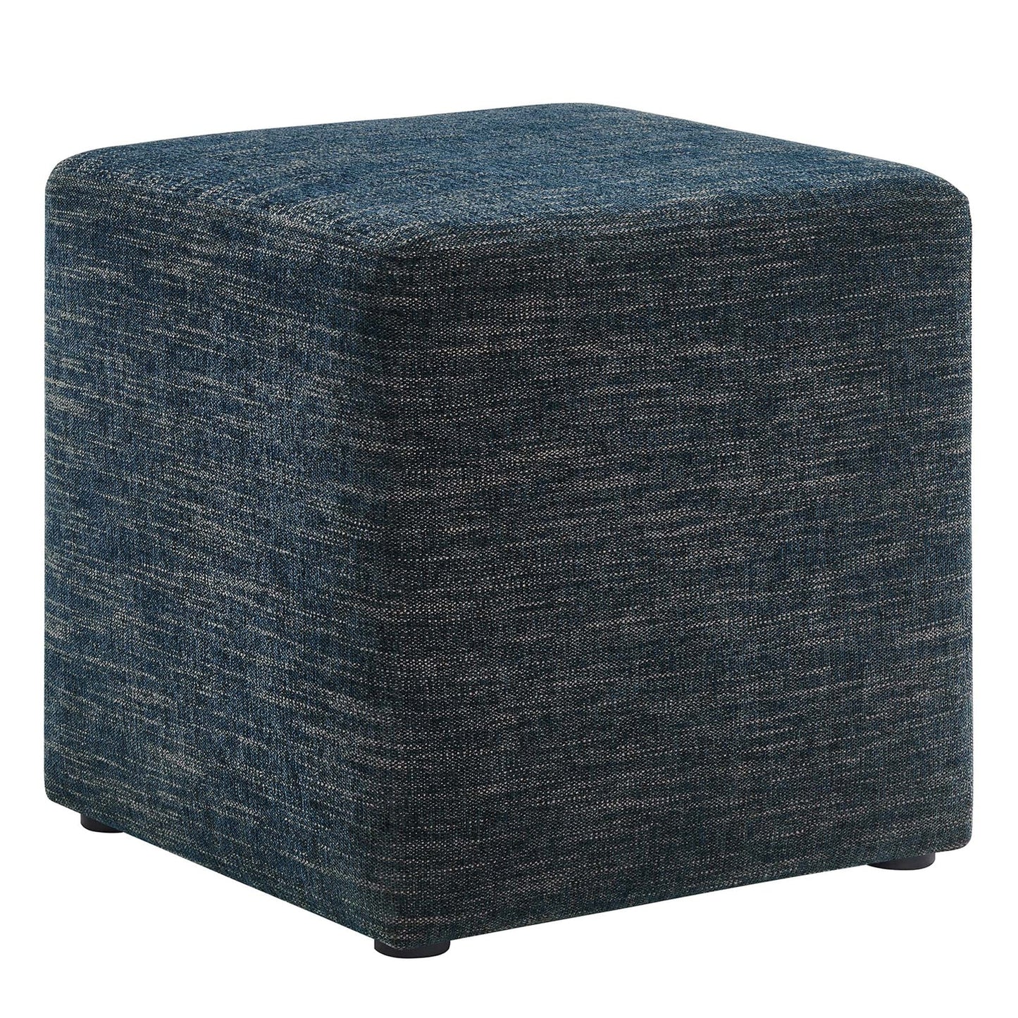Callum 17" Ottoman with Woven Fabric Dense Foam Padding & Non-Marking Legs β Fully Assembled Modern Furniture Piece