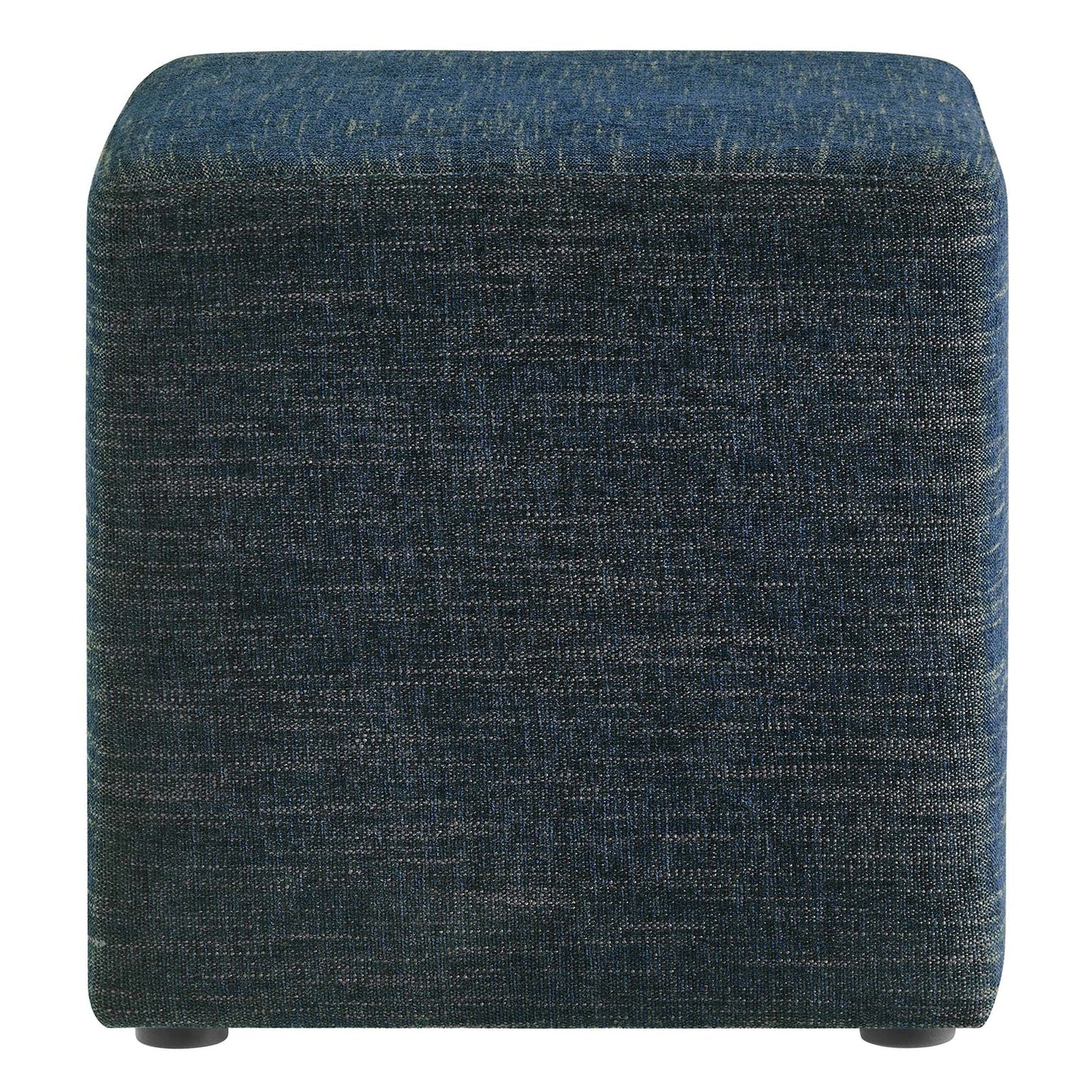 Callum 17" Ottoman with Woven Fabric Dense Foam Padding & Non-Marking Legs β Fully Assembled Modern Furniture Piece