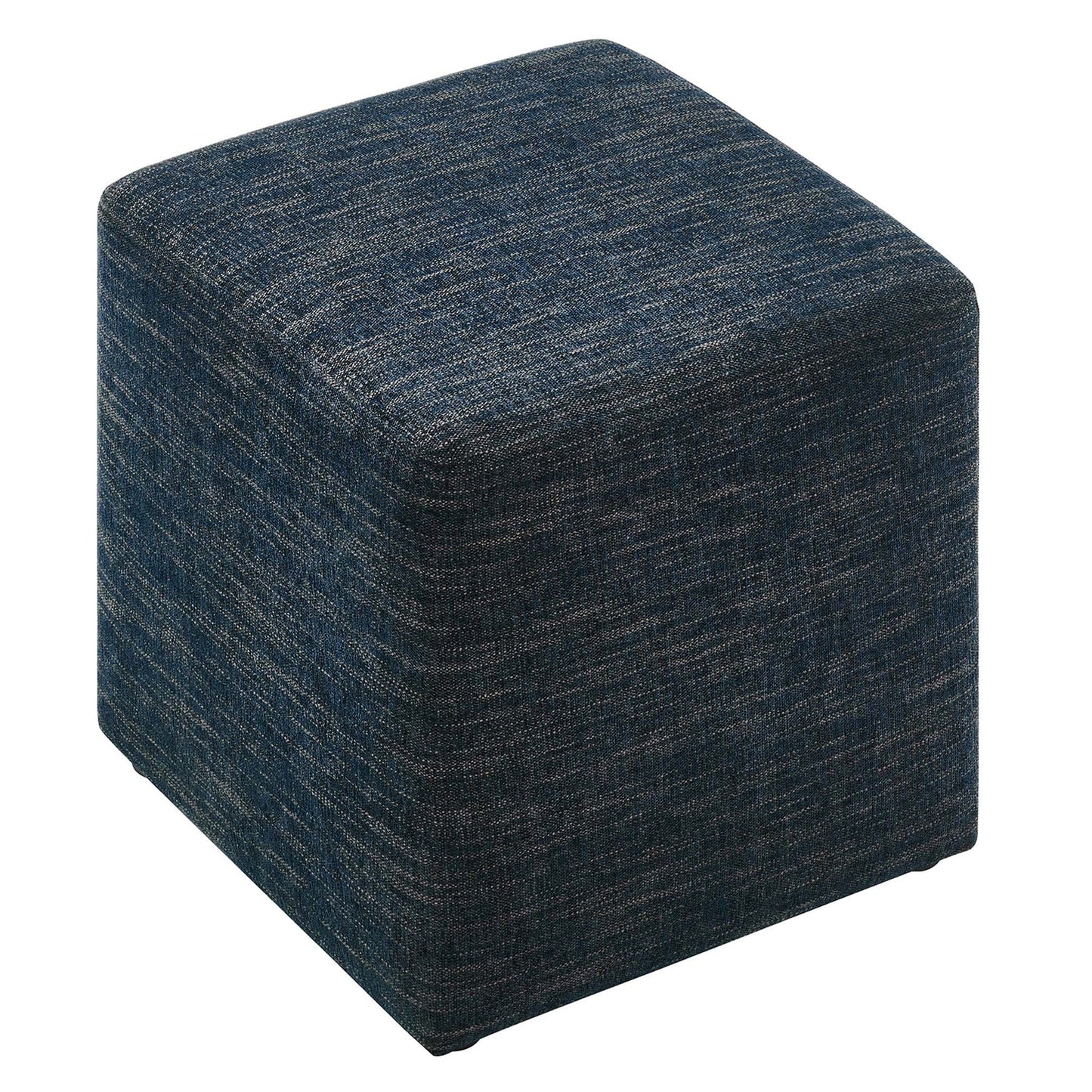 Callum 17" Ottoman with Woven Fabric Dense Foam Padding & Non-Marking Legs β Fully Assembled Modern Furniture Piece