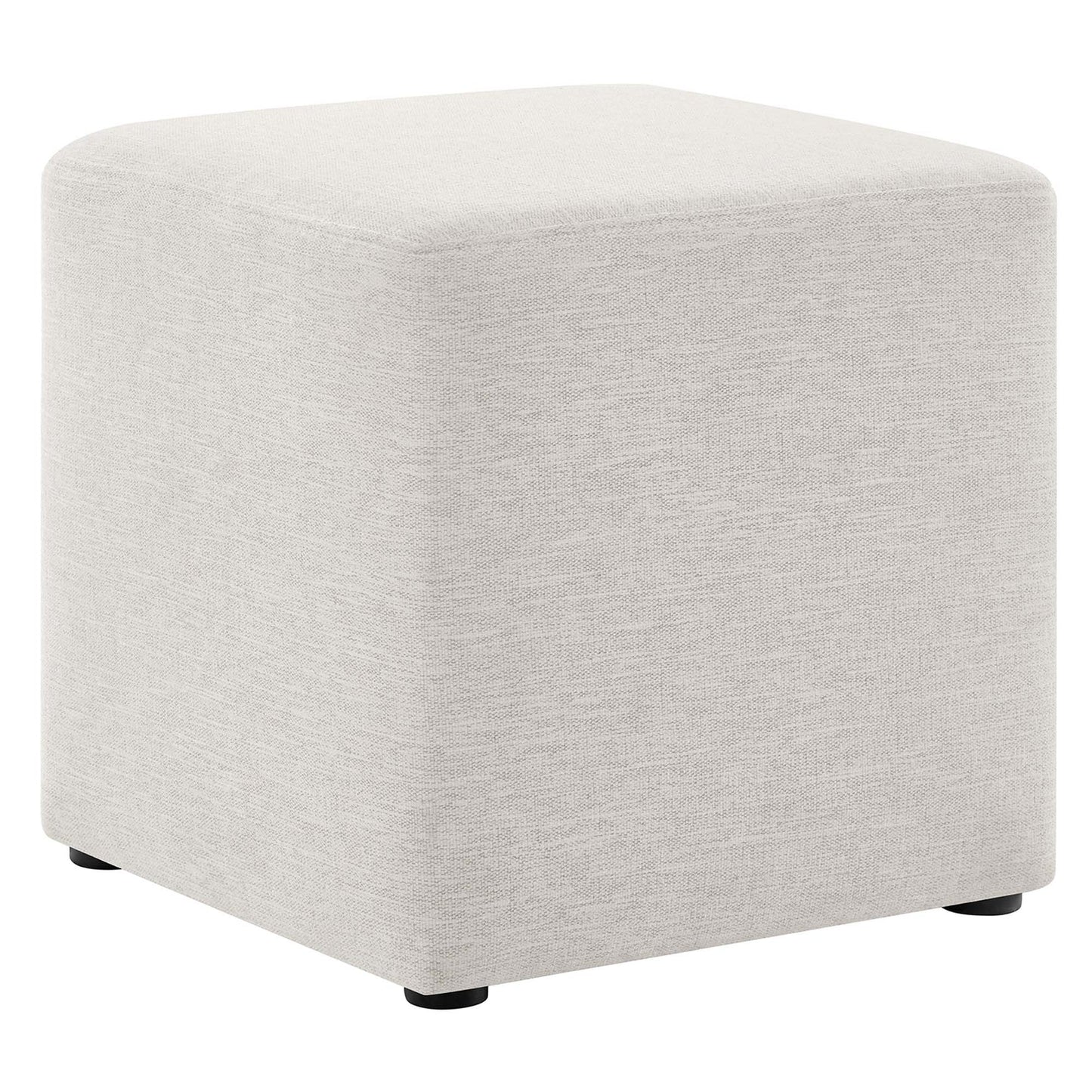 Callum 17" Ottoman with Woven Fabric Dense Foam Padding & Non-Marking Legs β Fully Assembled Modern Furniture Piece
