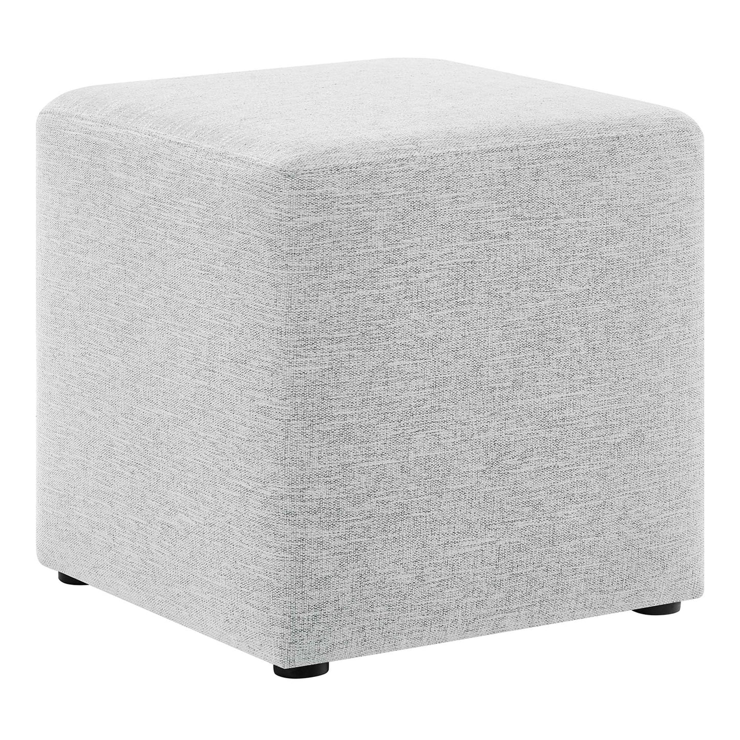 Callum 17" Ottoman with Woven Fabric Dense Foam Padding & Non-Marking Legs β Fully Assembled Modern Furniture Piece