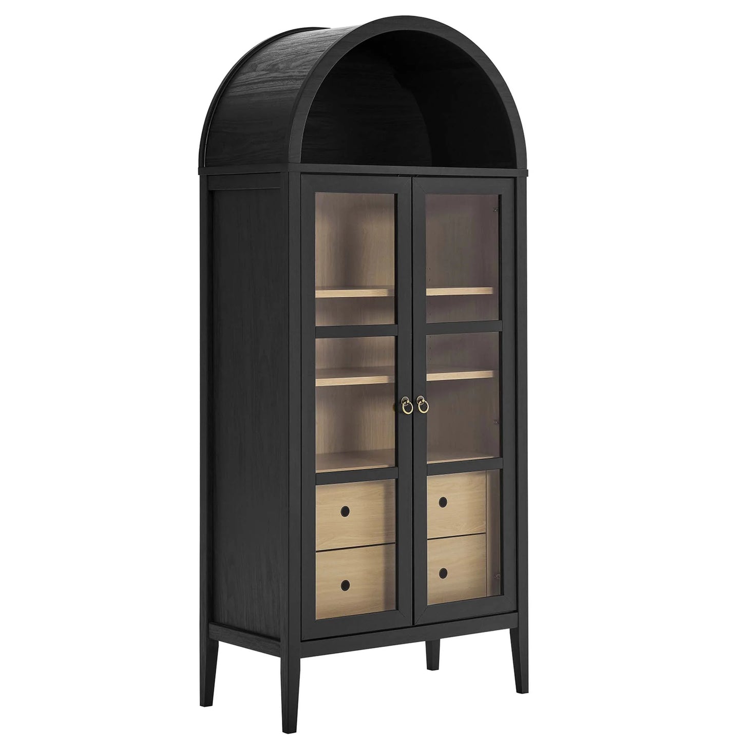 Nolan Tall Arched Storage Display Cabinet – Stylish and Functional Cabinet for Modern Homes