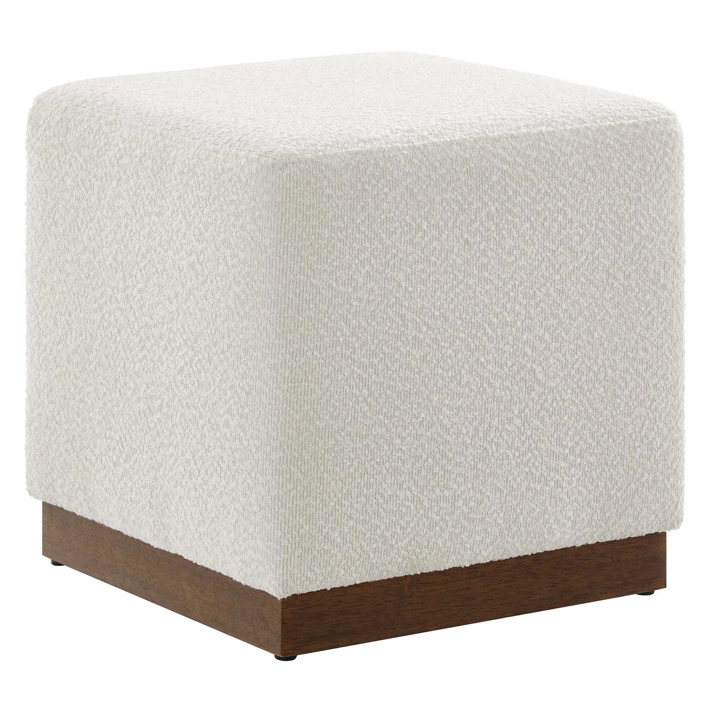 Tilden Elegant Boucle Fabric Ottoman with French Piping and Dense Foam Padding β Stylish and Comfortable Accent Piece for Modern Living Spaces