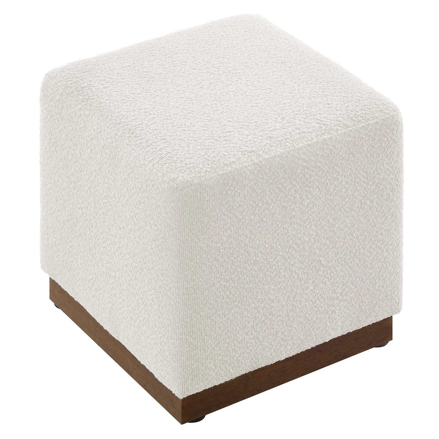 Tilden Elegant Boucle Fabric Ottoman with French Piping and Dense Foam Padding β Stylish and Comfortable Accent Piece for Modern Living Spaces