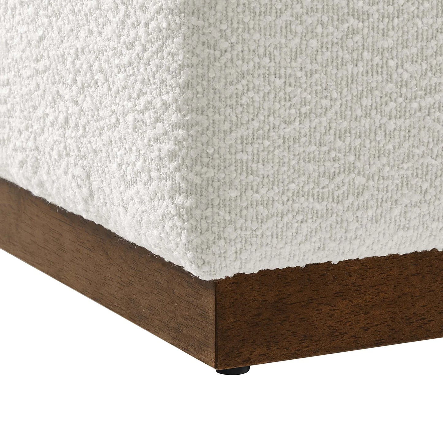 Tilden Elegant Boucle Fabric Ottoman with French Piping and Dense Foam Padding β Stylish and Comfortable Accent Piece for Modern Living Spaces