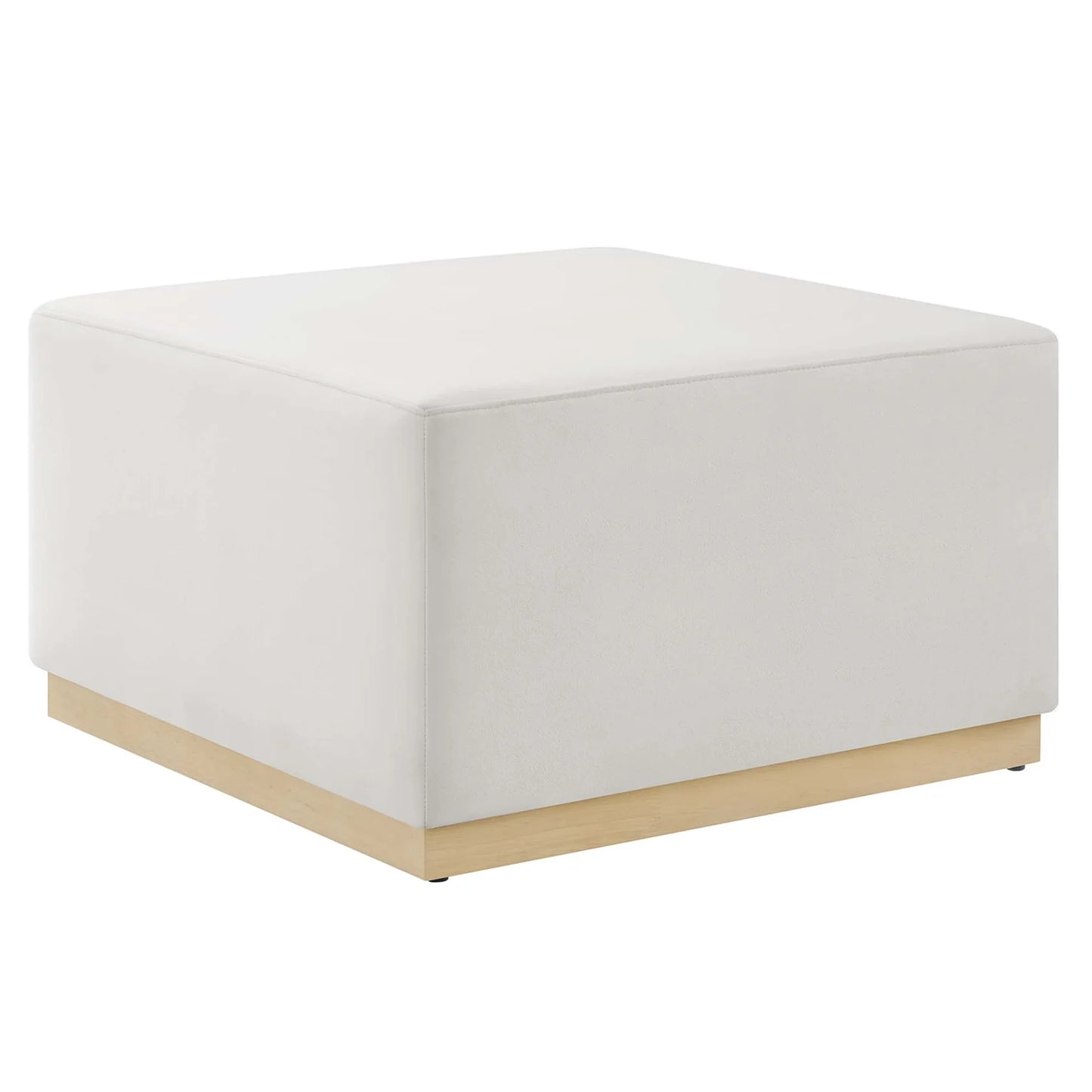 Tilden Elegant 28" Square Velvet Ottoman with Stain-Resistant Upholstery & Foam Padding β Stylish and Comfortable Accent Piece for Modern Living Spaces