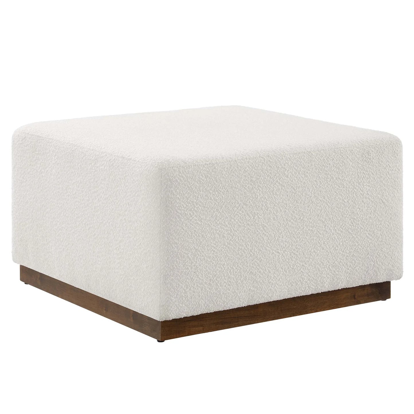 Tilden Elegant Boucle Fabric Ottoman with French Piping and Dense Foam Padding β Stylish and Comfortable Accent Piece for Modern Living Spaces