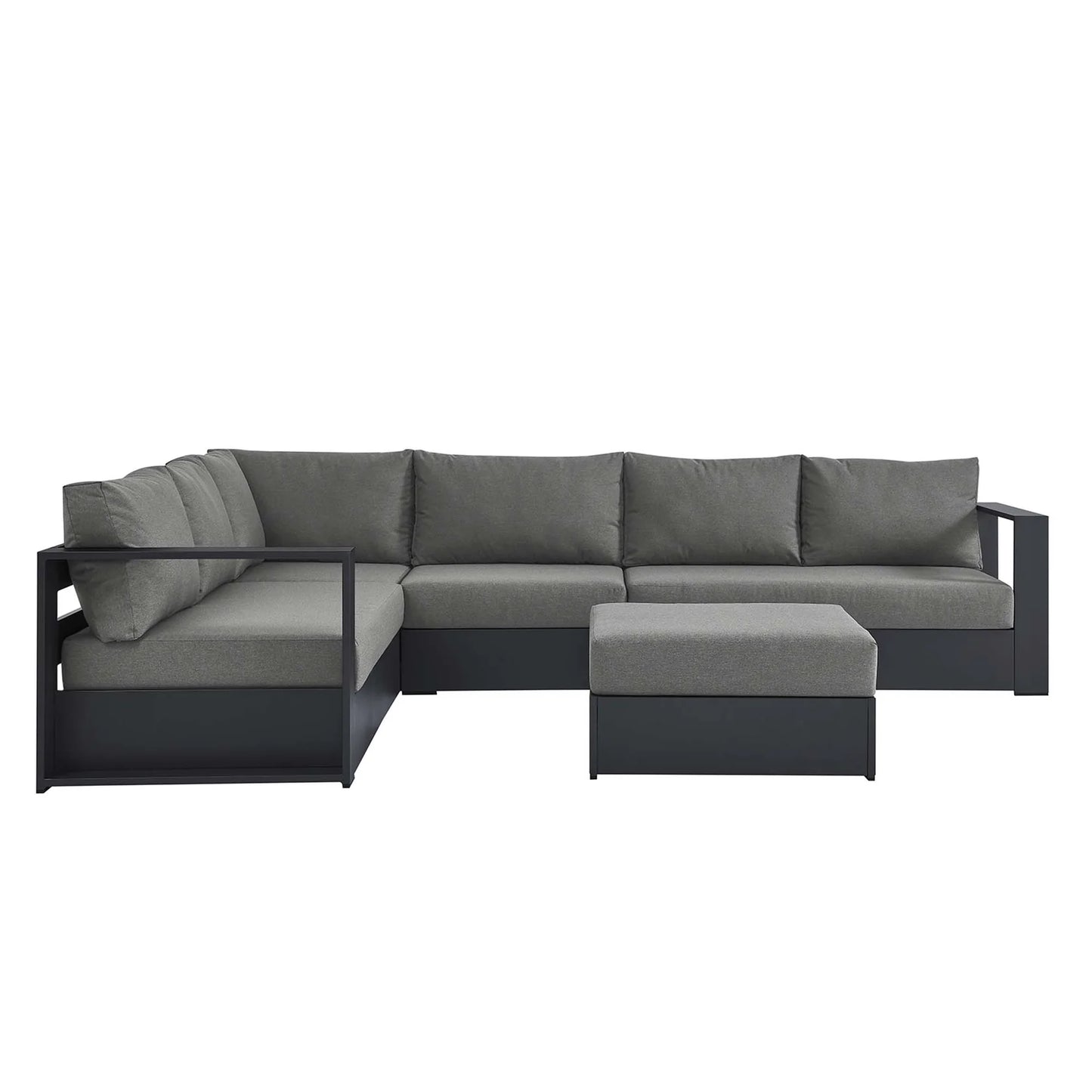Tahoe 5-Piece Outdoor Patio Powder-Coated Aluminum Sectional Sofa Set β Durable and Stylish Seating for Comfortable Outdoor Living