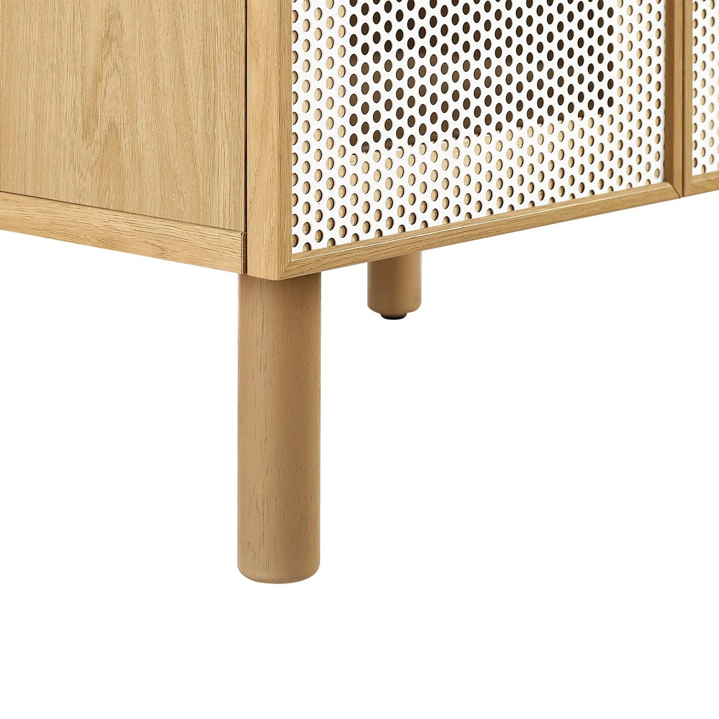 Calla 24" Modern Perforated Metal Bathroom Vanity – Featuring a Sleek Design with an Adjustable Shelf for Convenient Storage and a Durable Ceramic Basin, Perfect for Contemporary Bathrooms