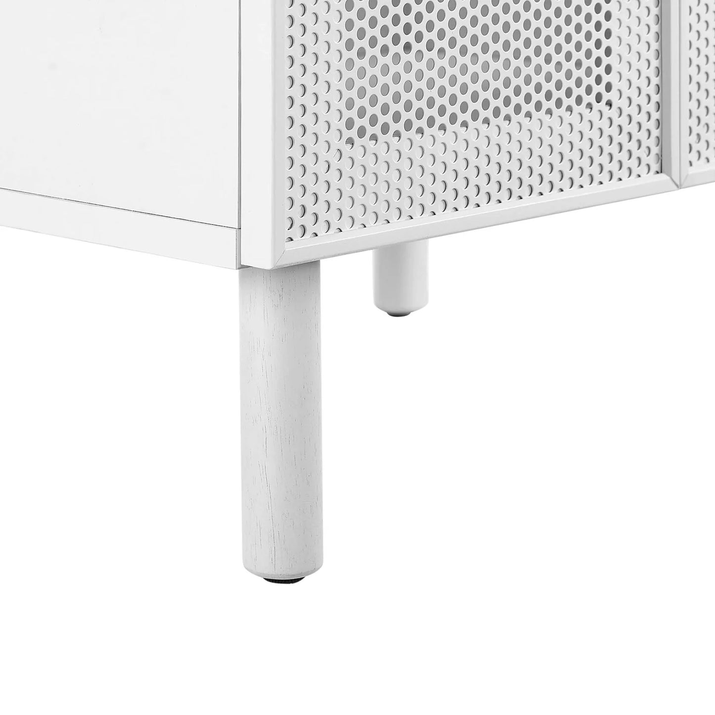 Calla 24" Modern Perforated Metal Bathroom Vanity – Featuring a Sleek Design with an Adjustable Shelf for Convenient Storage and a Durable Ceramic Basin, Perfect for Contemporary Bathrooms