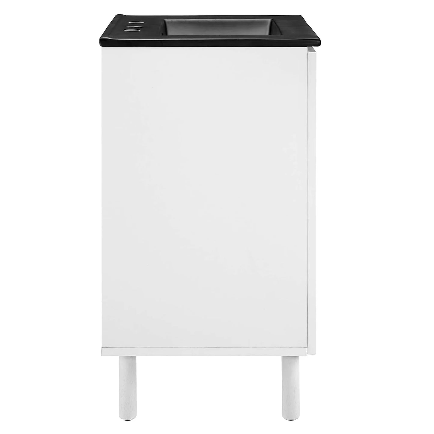 Calla 24" Modern Perforated Metal Bathroom Vanity – Featuring a Sleek Design with an Adjustable Shelf for Convenient Storage and a Durable Ceramic Basin, Perfect for Contemporary Bathrooms