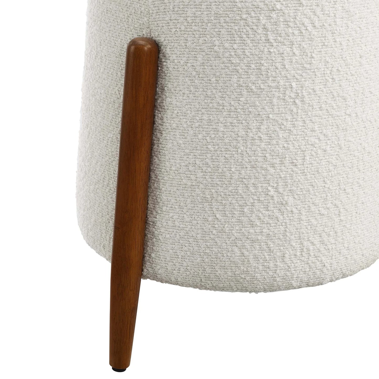 Riven Elegant Boucle Fabric Ottoman – Chic and Comfortable Accent for Modern Living Spaces