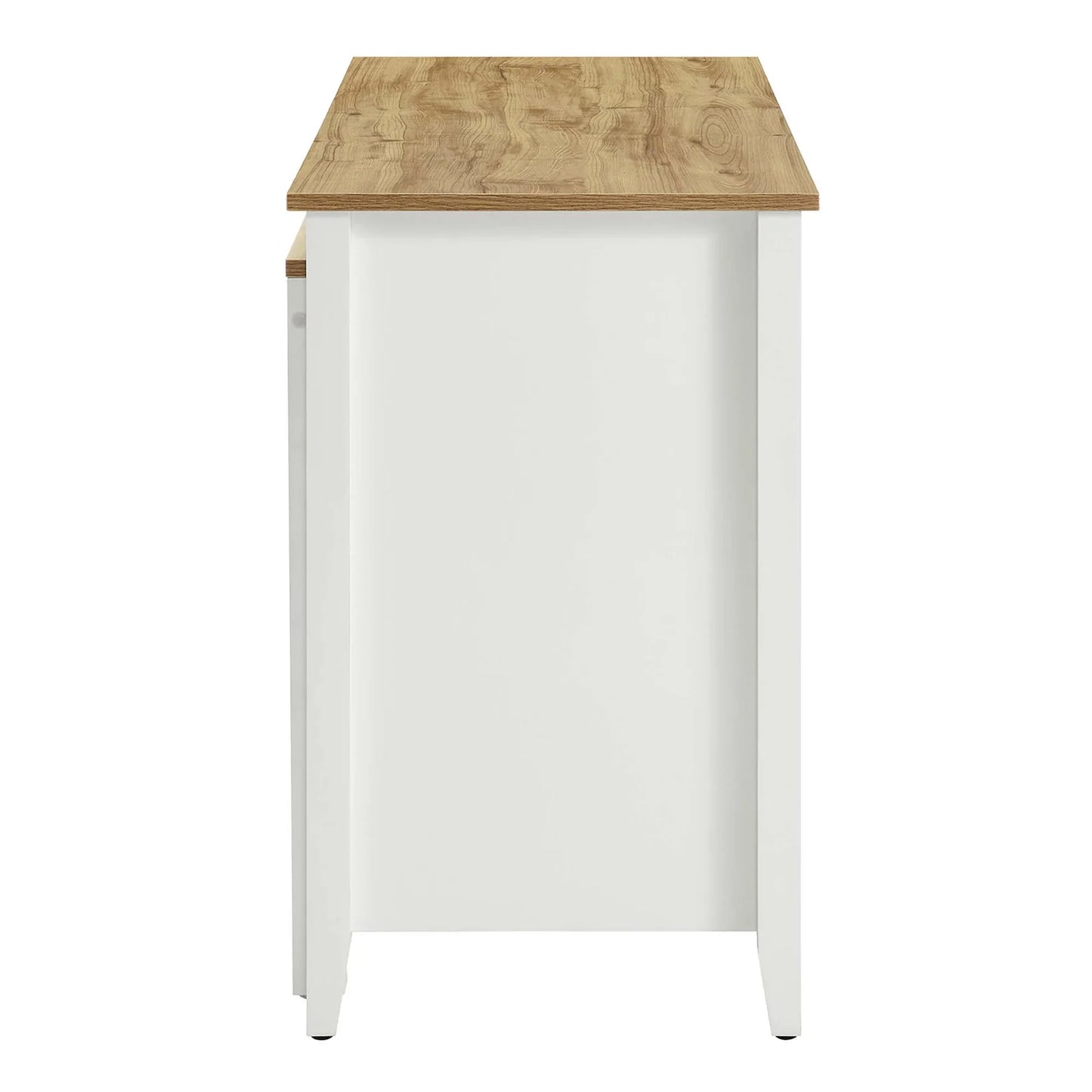 Farmstead Kitchen Island in Oak White – Stylish and Functional Storage Solution for Modern Kitchens