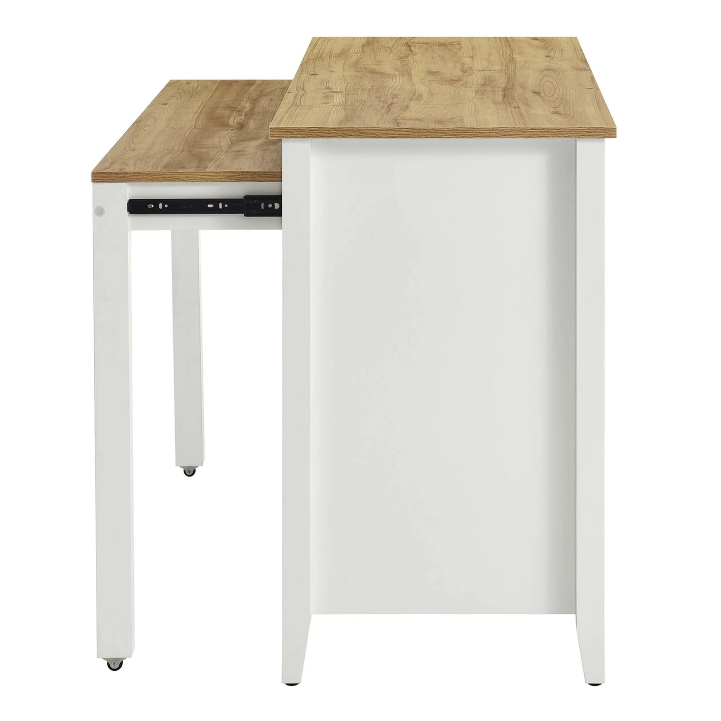 Farmstead Kitchen Island in Oak White – Stylish and Functional Storage Solution for Modern Kitchens