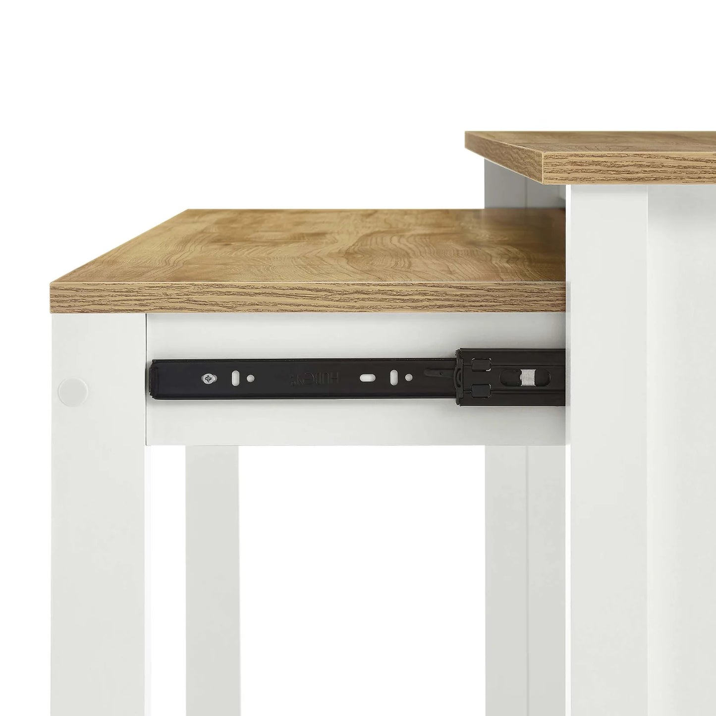 Farmstead Kitchen Island in Oak White – Stylish and Functional Storage Solution for Modern Kitchens